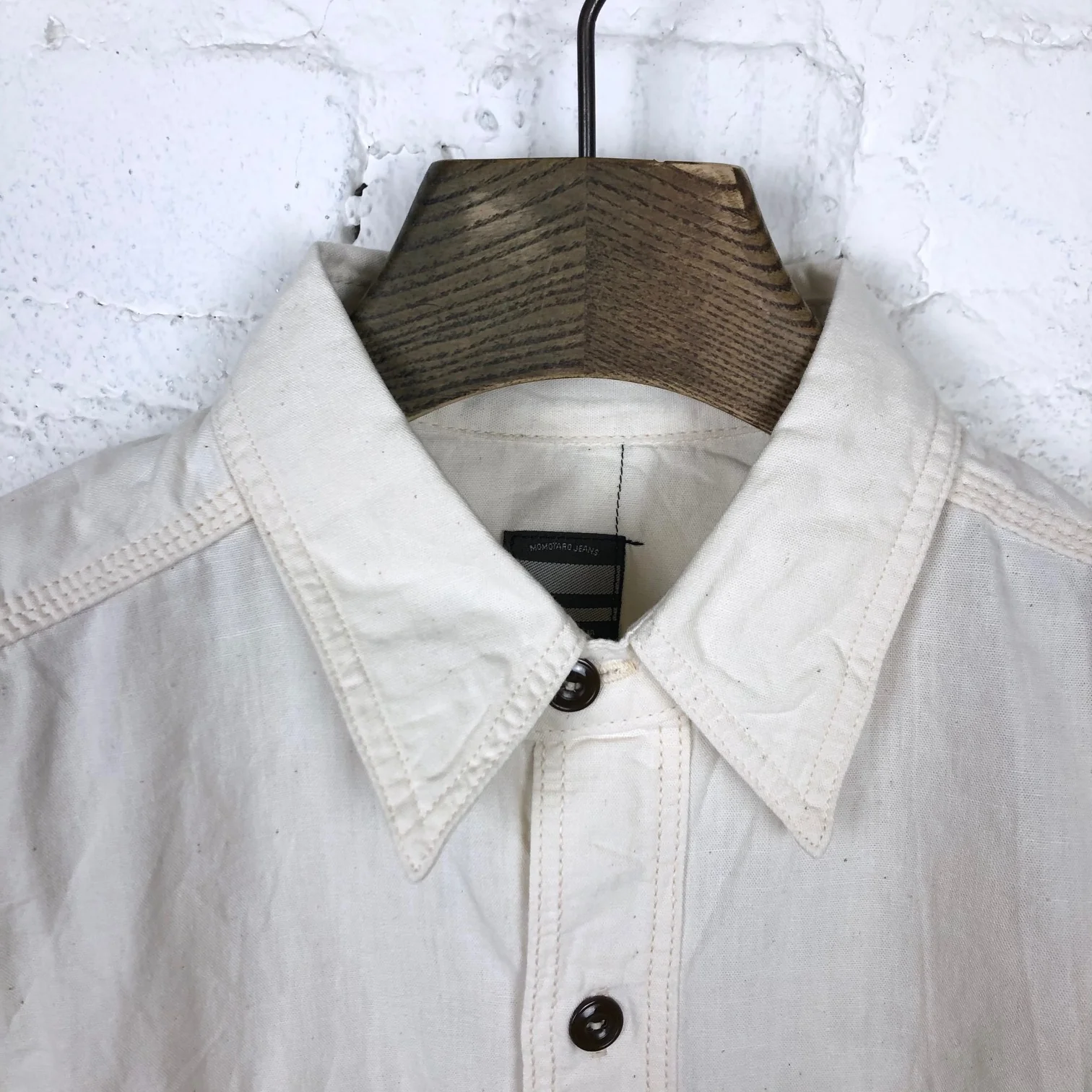 momotaro | chambray work shirt natural - Image 3