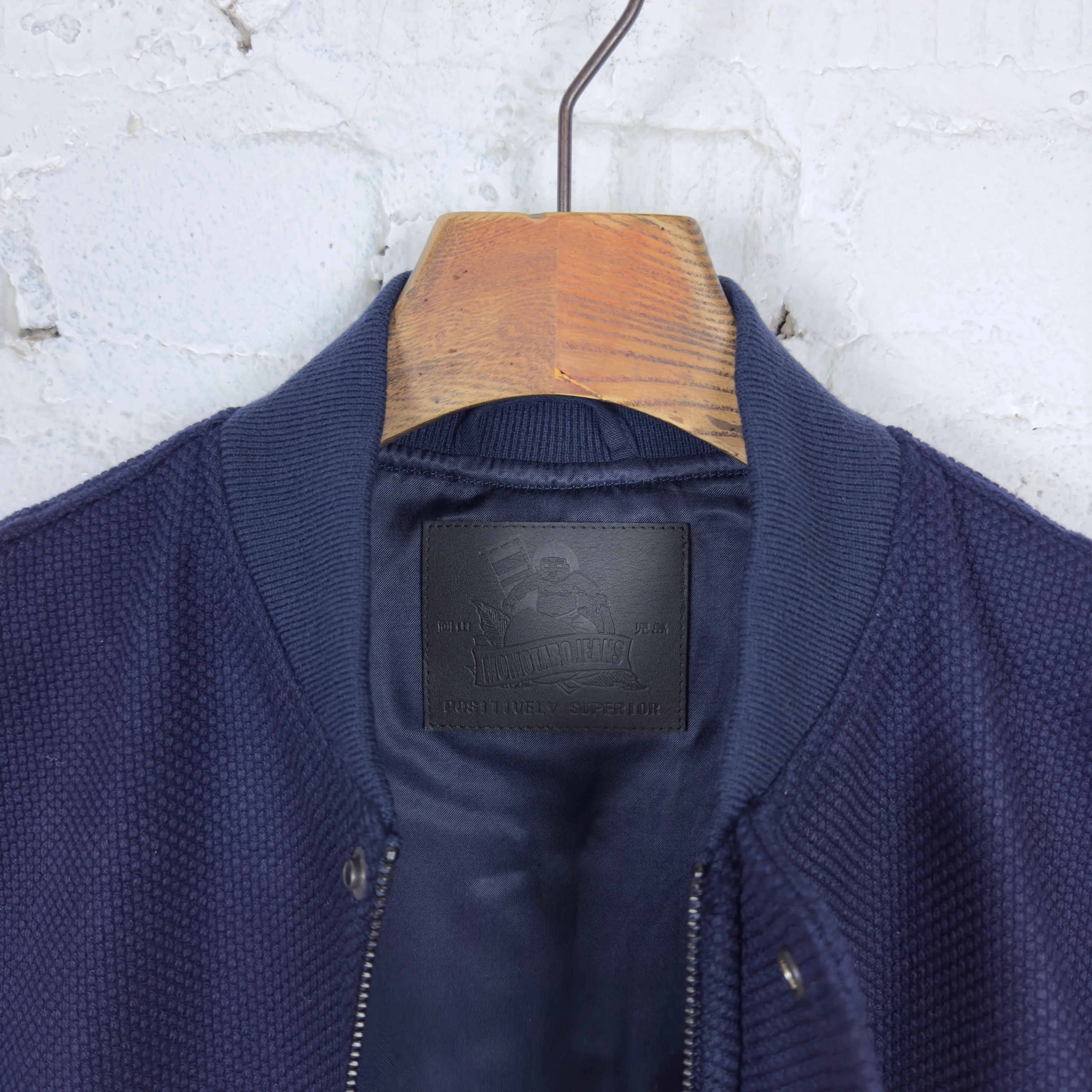 momotaro | mxot1306 sashiko bomber jacket navy - Image 5
