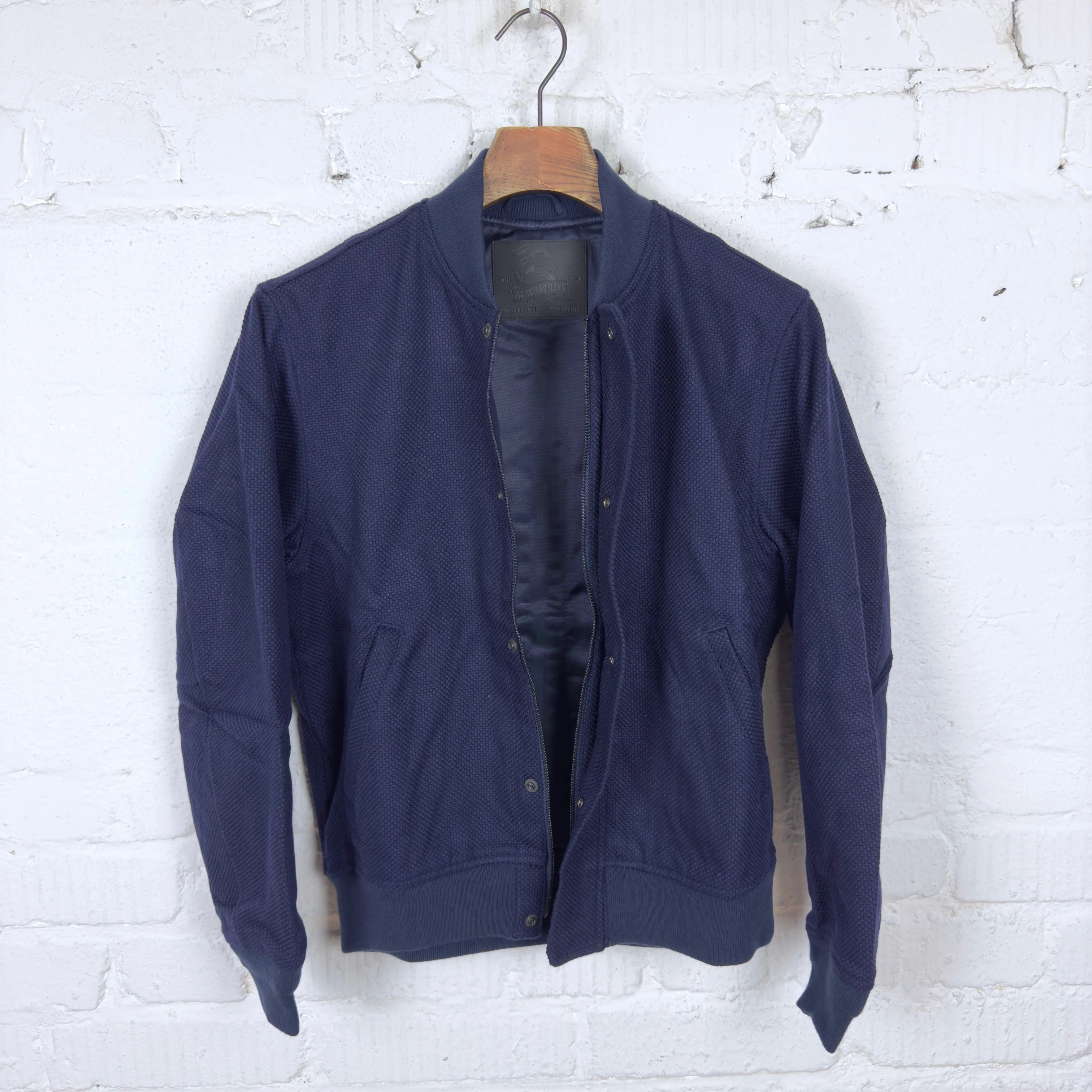 momotaro | mxot1306 sashiko bomber jacket navy - Image 6