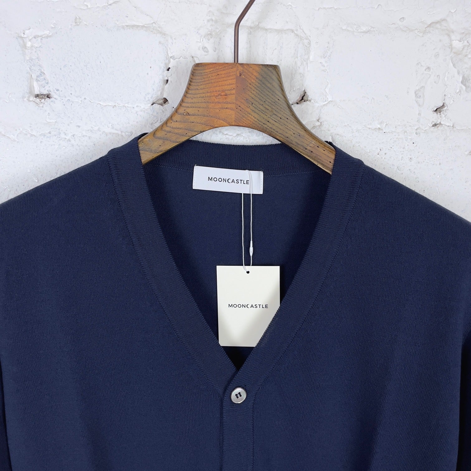 mooncastle | mc21 ice cotton cardigan navy - Image 2