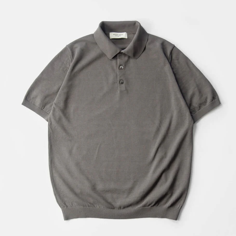 mooncastle | ic2 ice cotton polo shirt charcoal