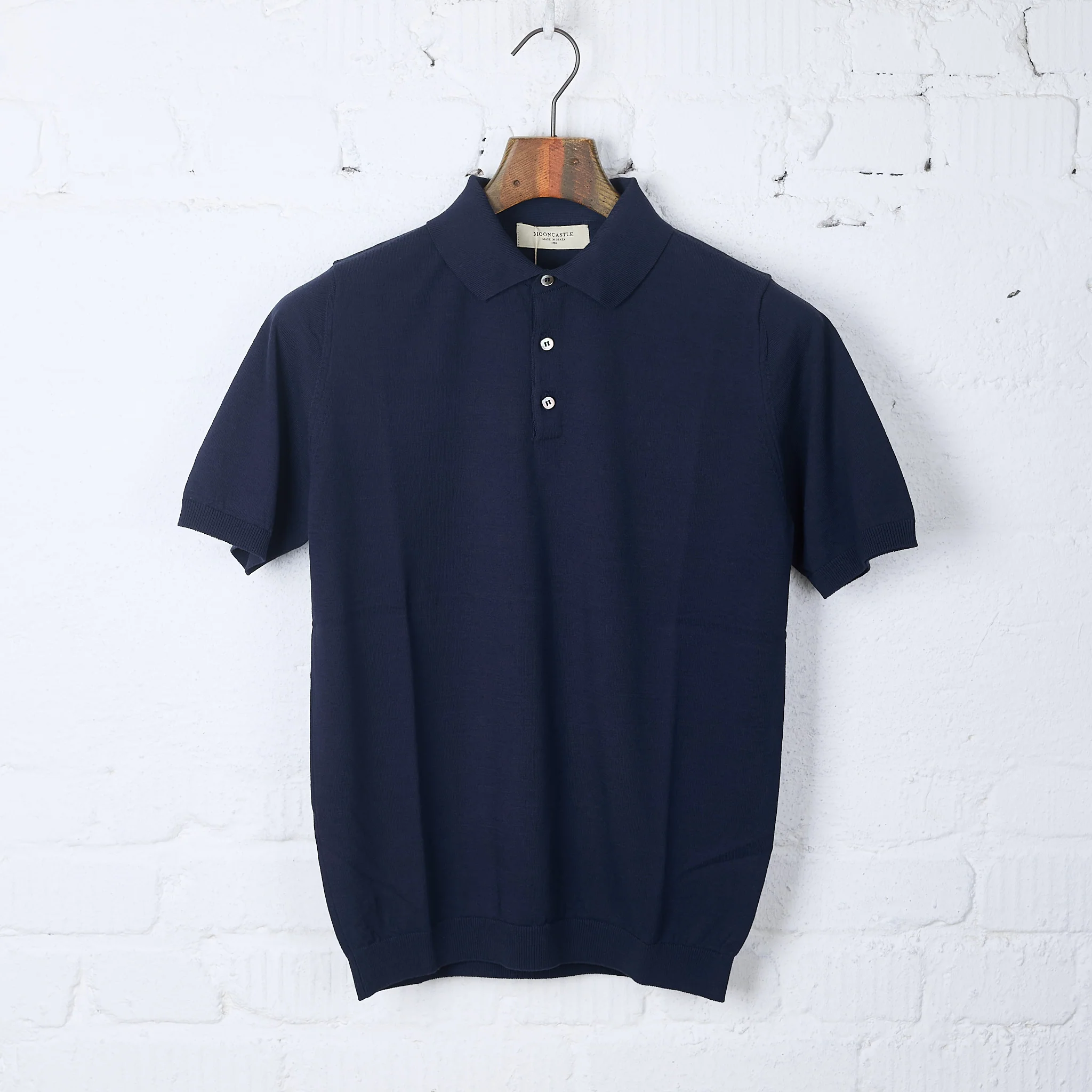 mooncastle | ic2 ice cotton polo shirt navy