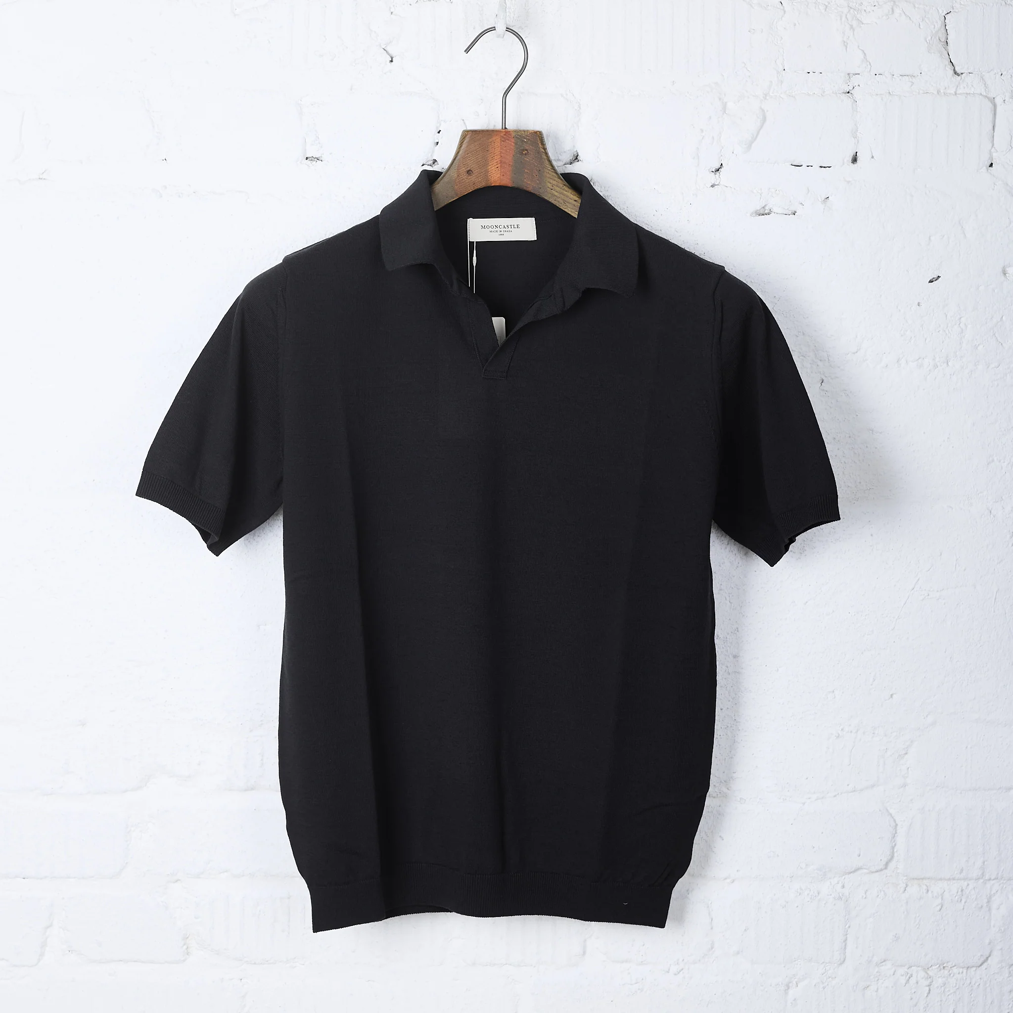 mooncastle | ic5 ice cotton skipper polo shirt black