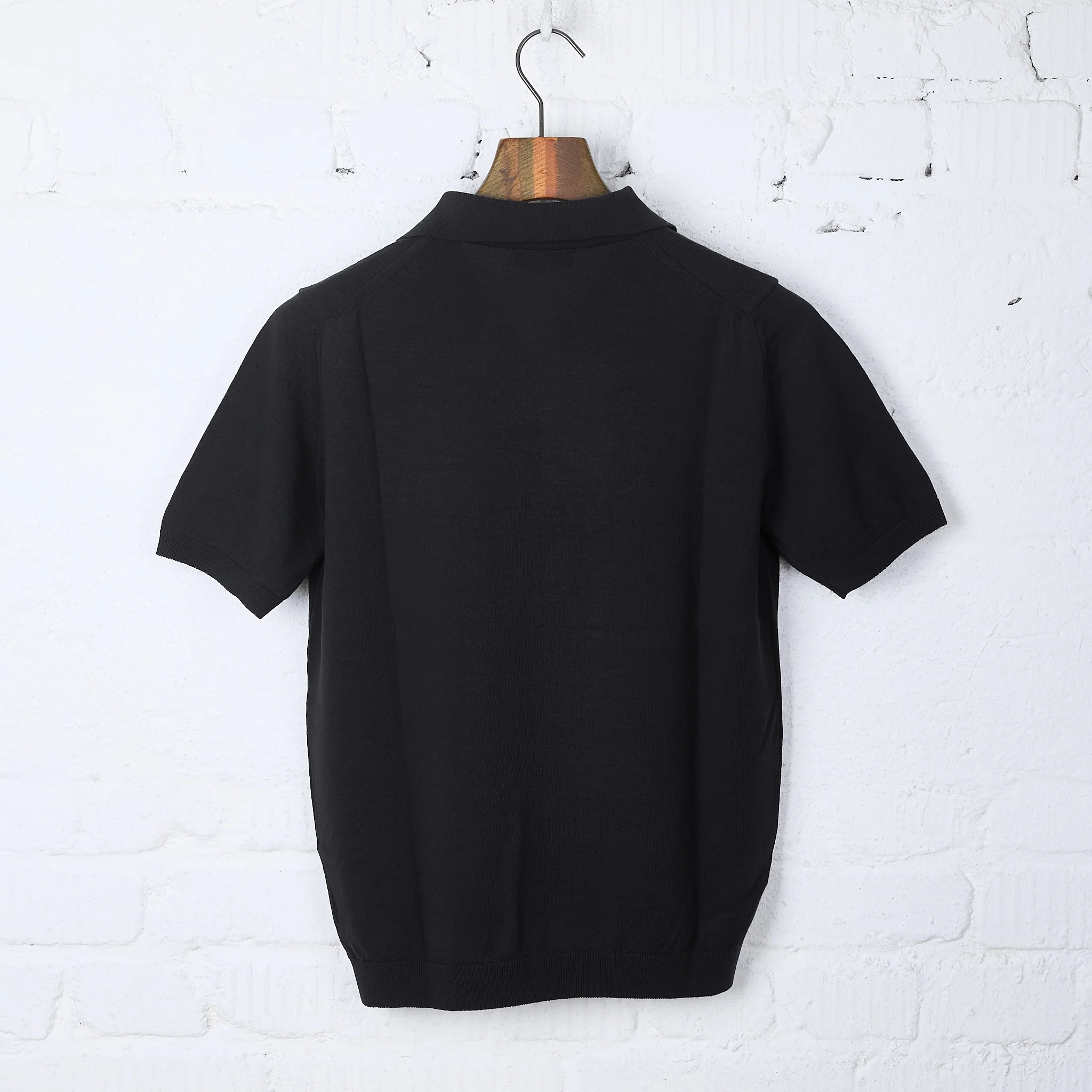 mooncastle | ic5 ice cotton skipper polo shirt black - Image 3