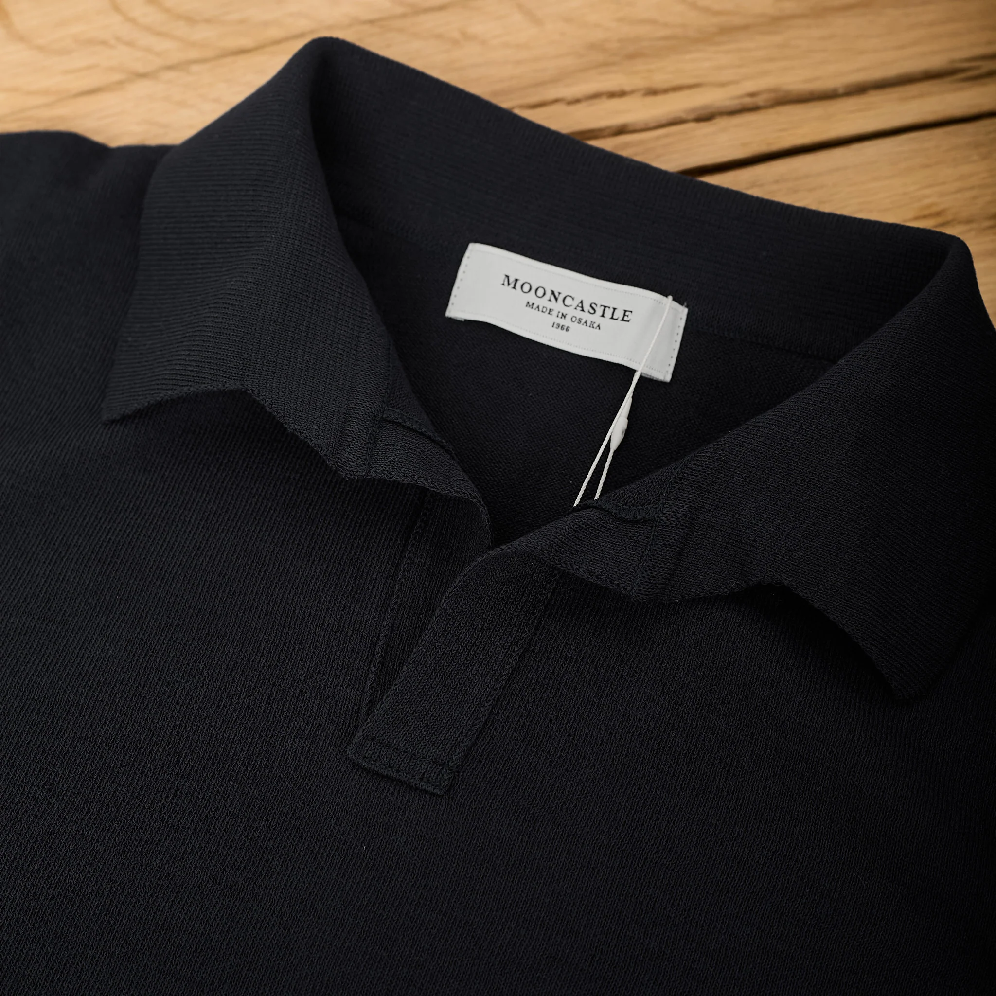 mooncastle | ic5 ice cotton skipper polo shirt black - Image 4