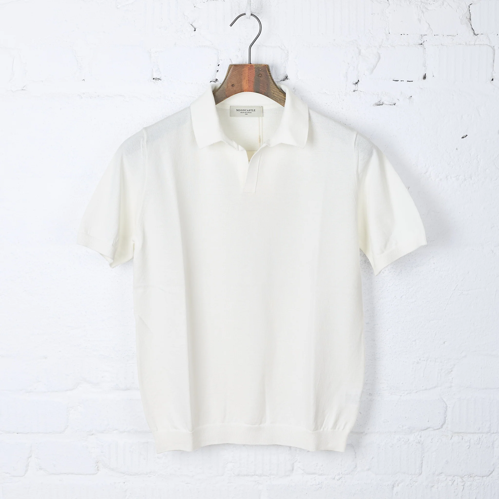 mooncastle | ic5 ice cotton skipper polo shirt white