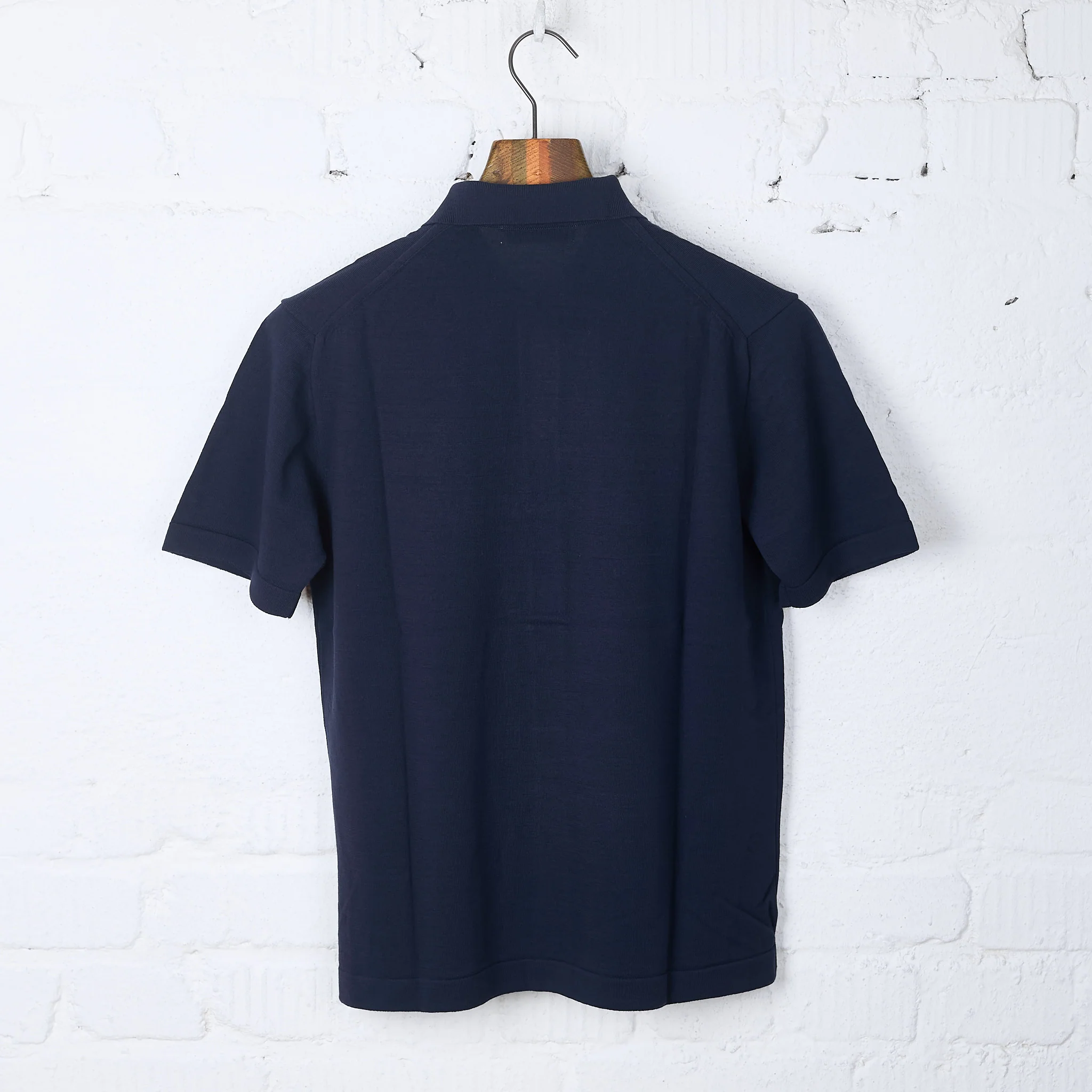 mooncastle | ic6 ice cotton open collared shirt navy - Image 3