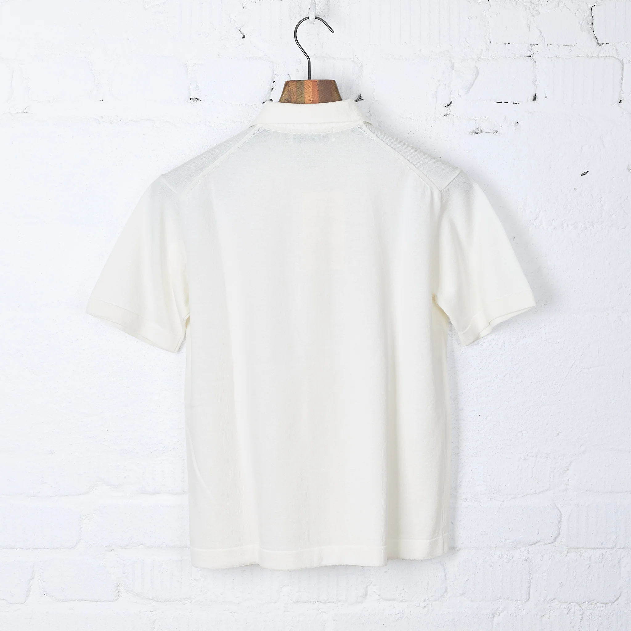mooncastle | ic6 ice cotton open collared shirt white - Image 3