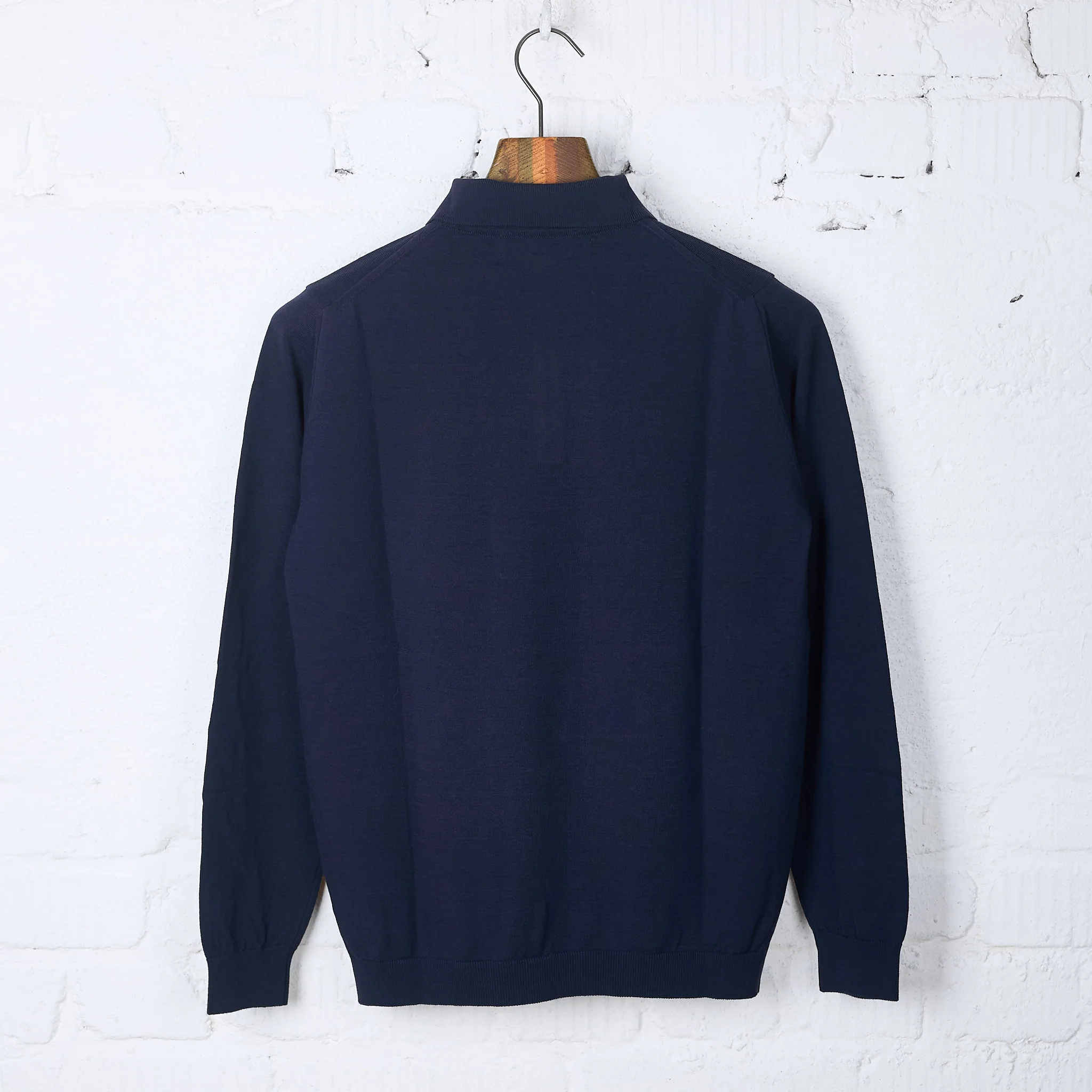 mooncastle | ic8 ice cotton longsleeve polo shirt navy - Image 3