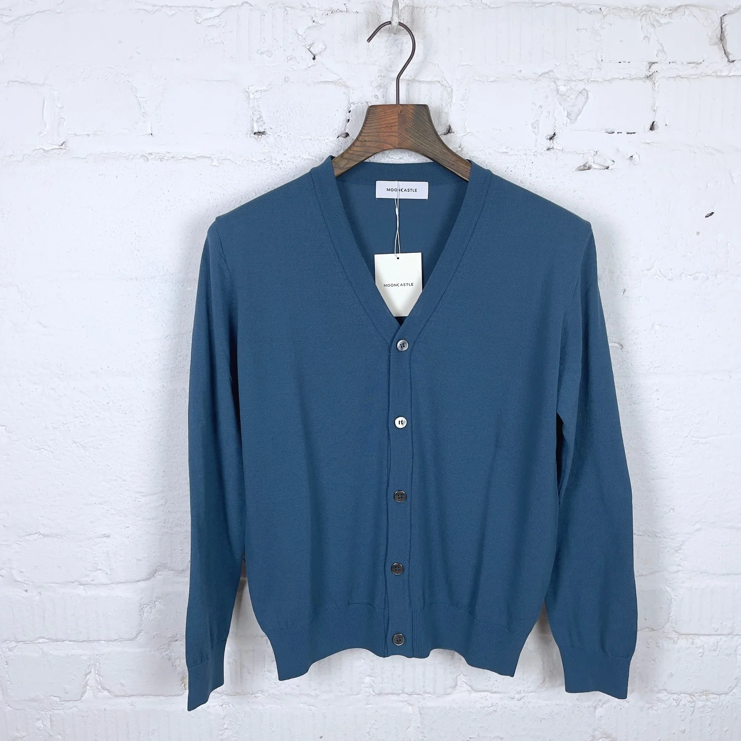 mooncastle | mc21 ice cotton cardigan smoky-blue