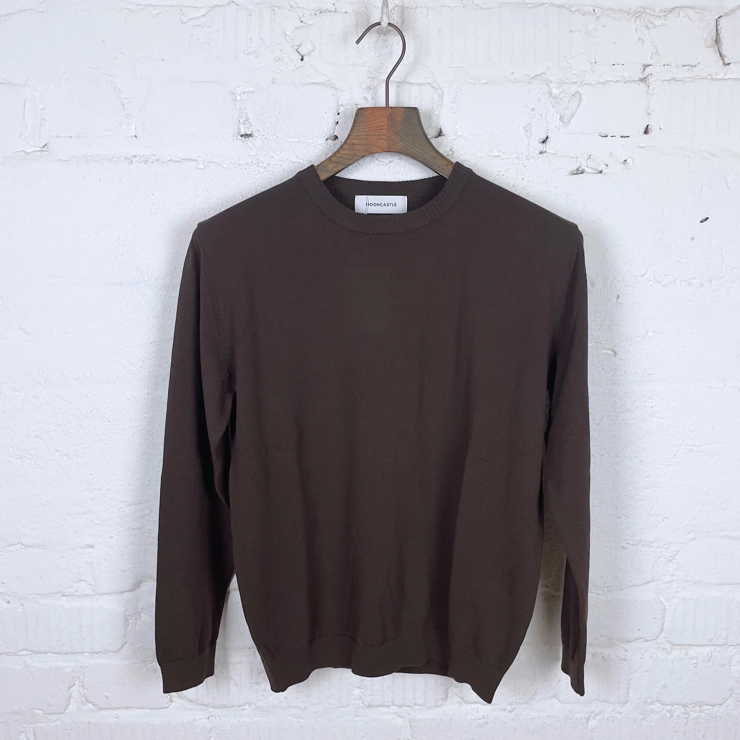 mooncastle | ice cotton crewneck sweater brown