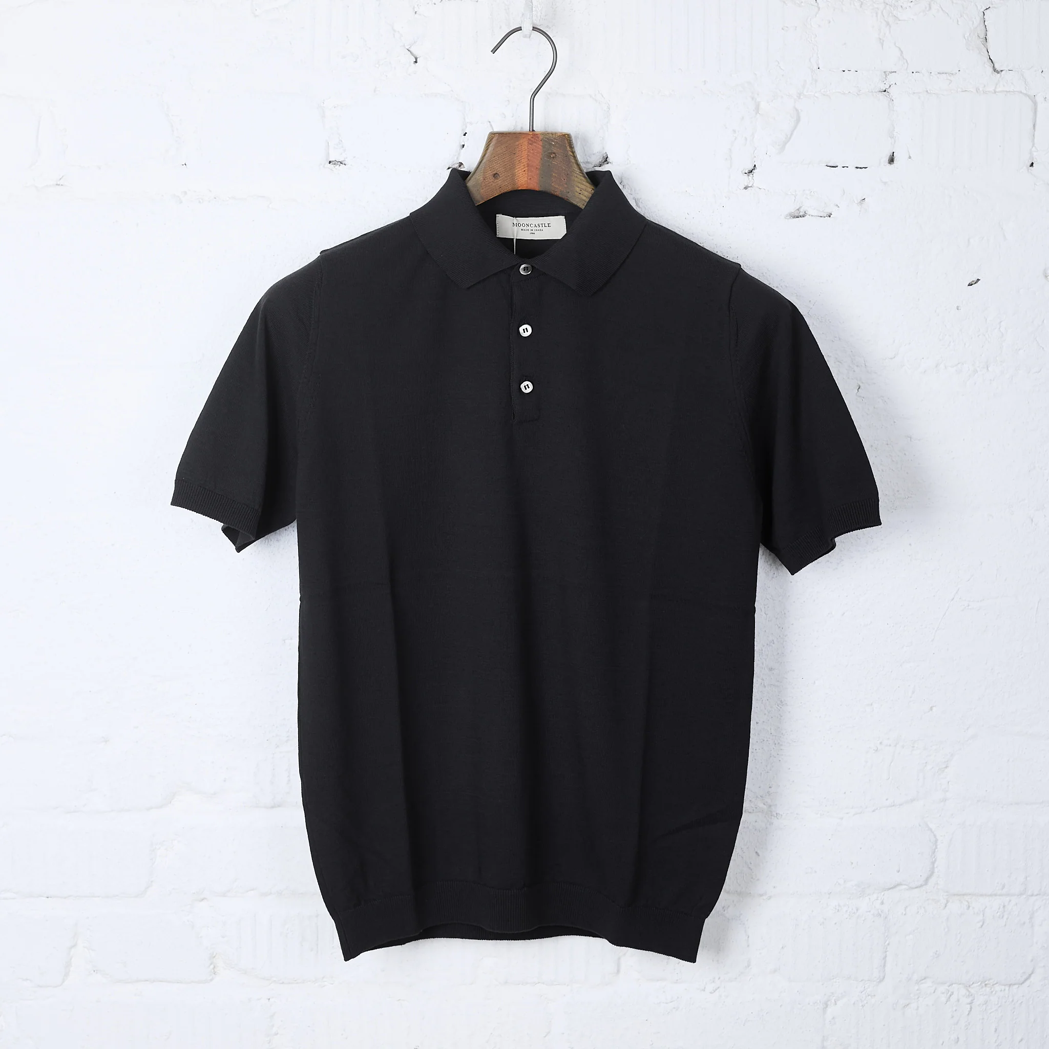 mooncastle | ic2 ice cotton polo shirt black