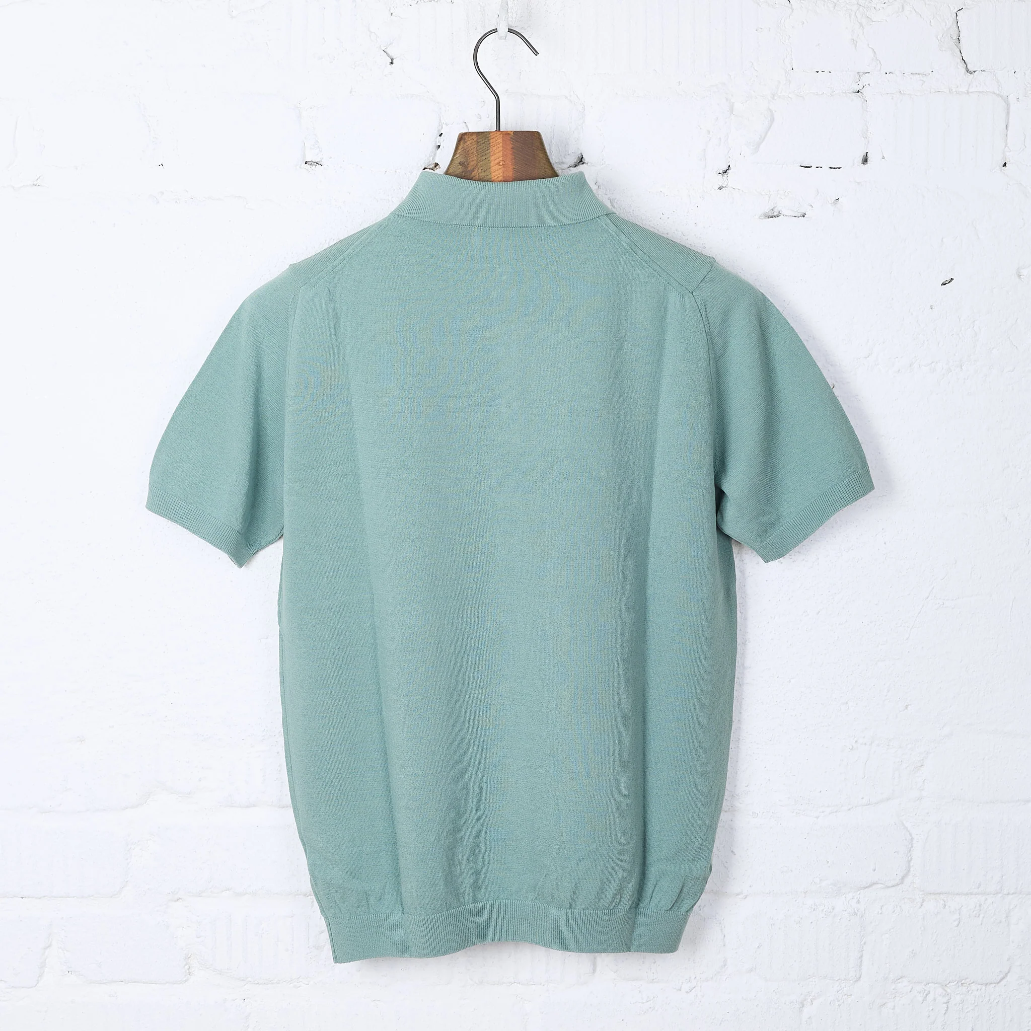 mooncastle | ic2 ice cotton polo shirt mist green - Image 3