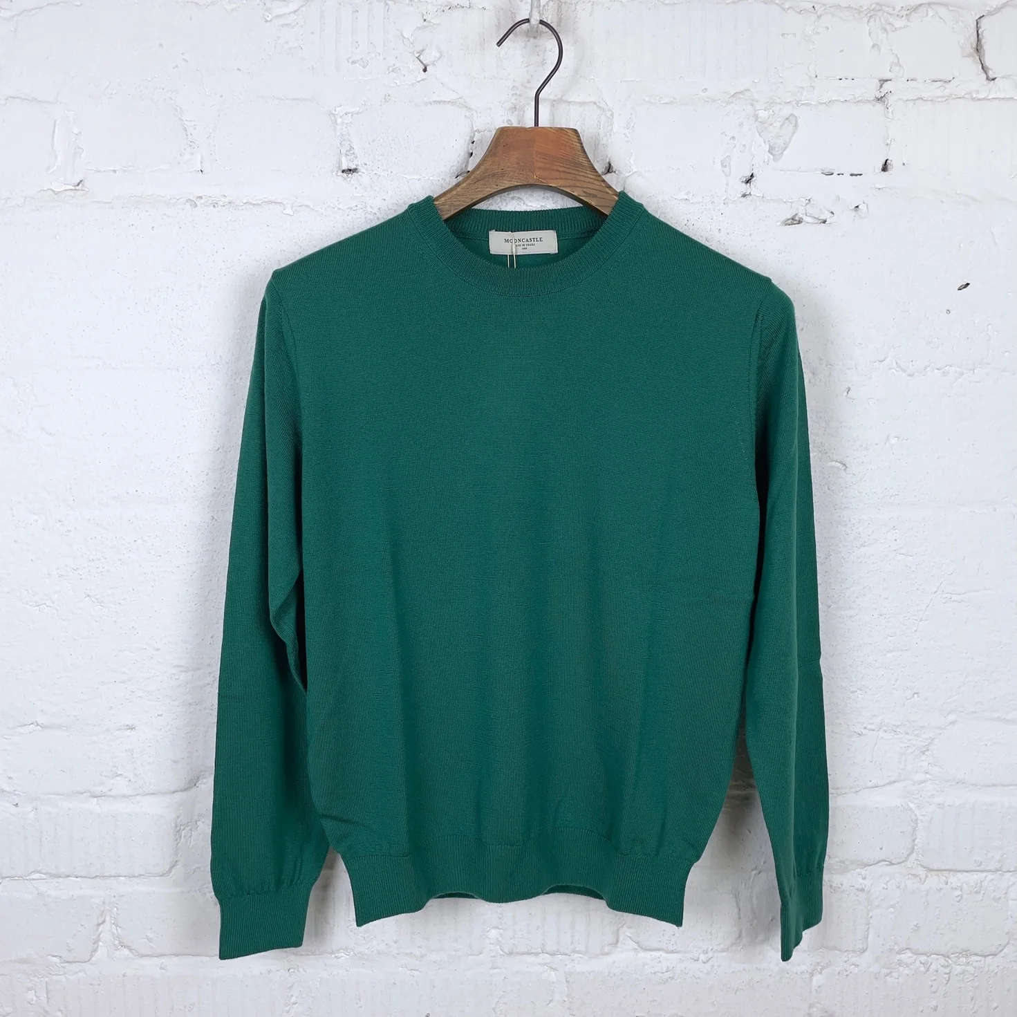 mooncastle | mc2 wool crew neck knit grass green