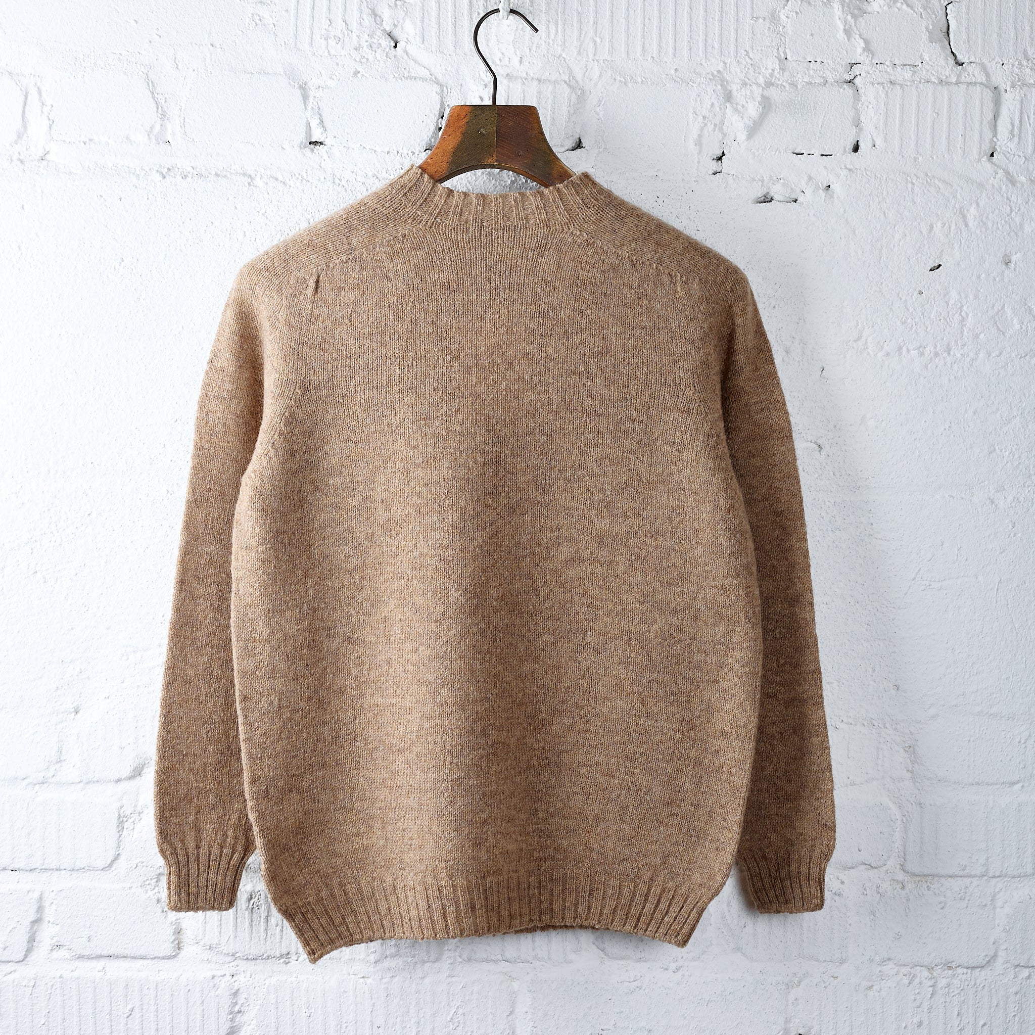 mooncastle | sw1 shetland wool crewneck - beige - Image 2