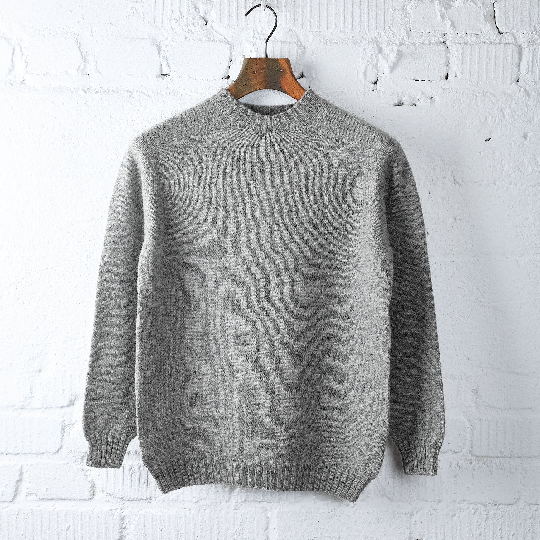 mooncastle | sw1 shetland wool crewneck - gray