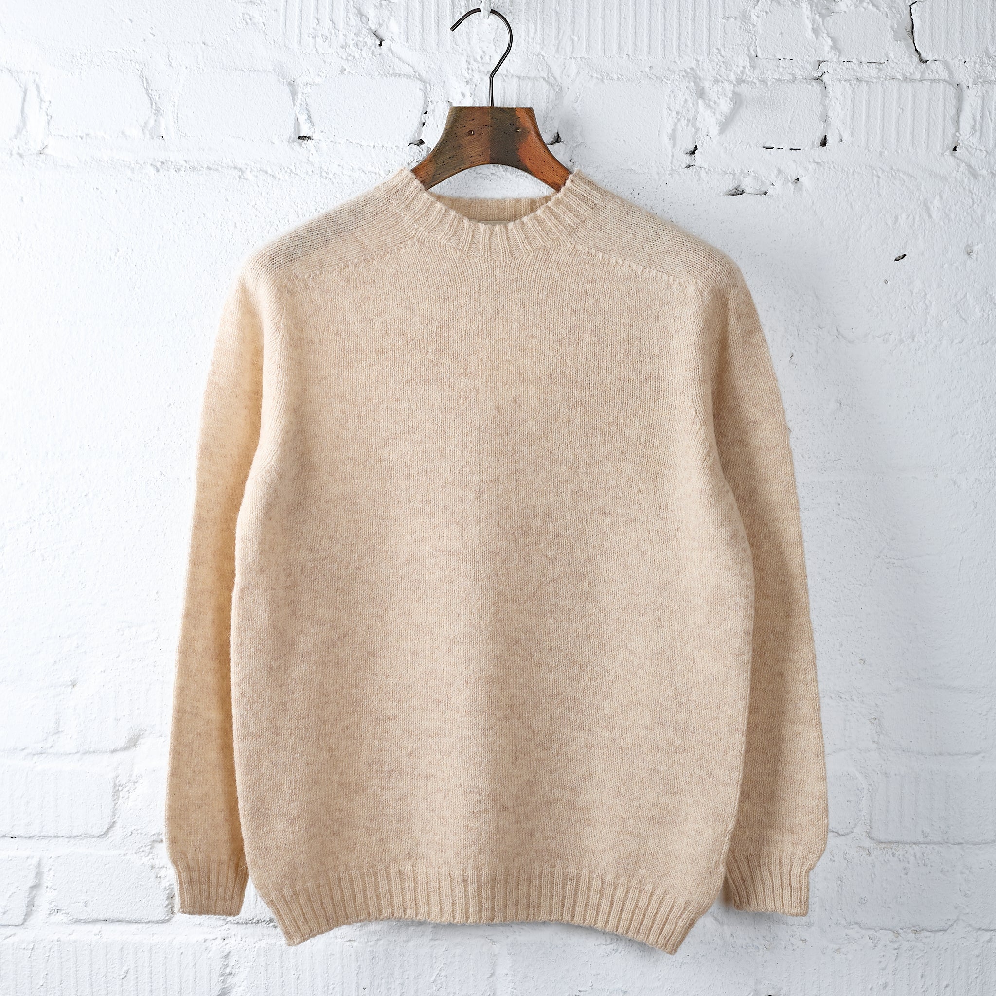 mooncastle | sw1 shetland wool crewneck - ivory