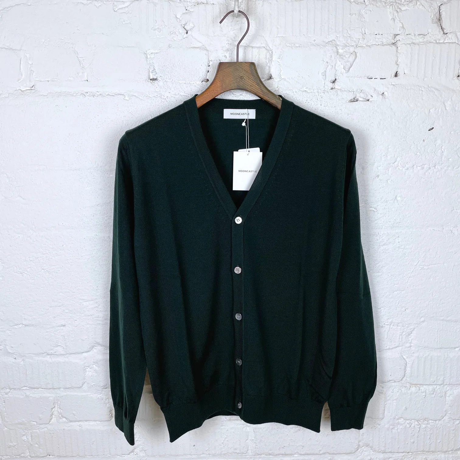 mooncastle | wool cardigan green