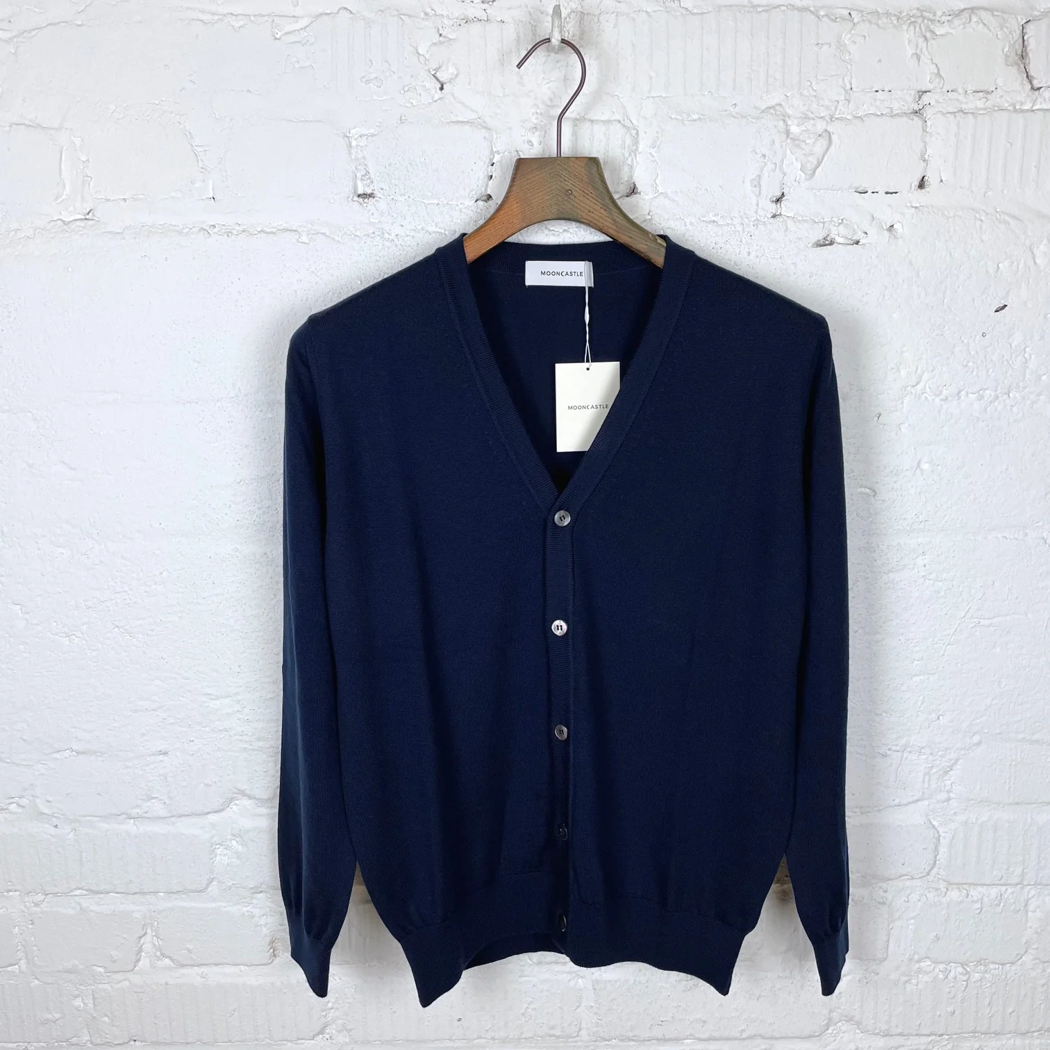 mooncastle | wool cardigan navy