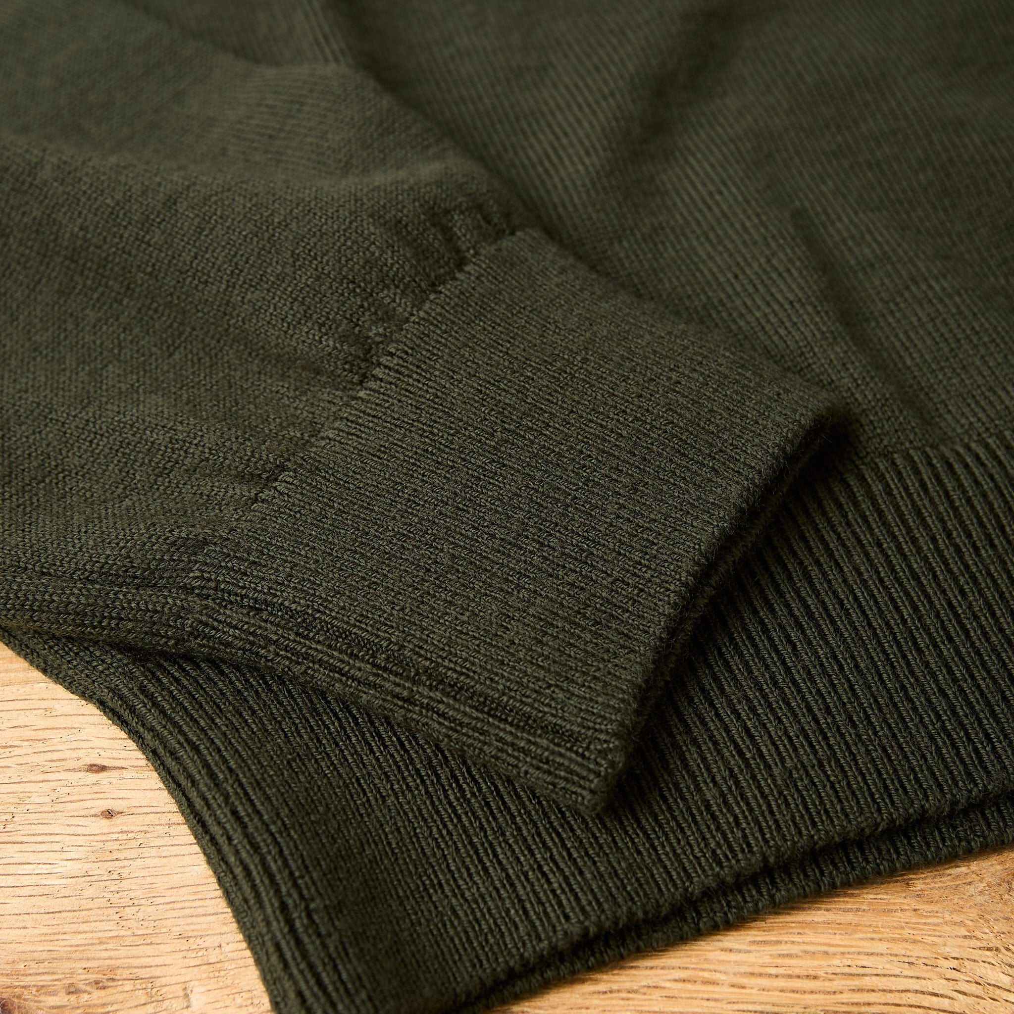 mooncastle | wool polo neck knit dark olive - Image 5