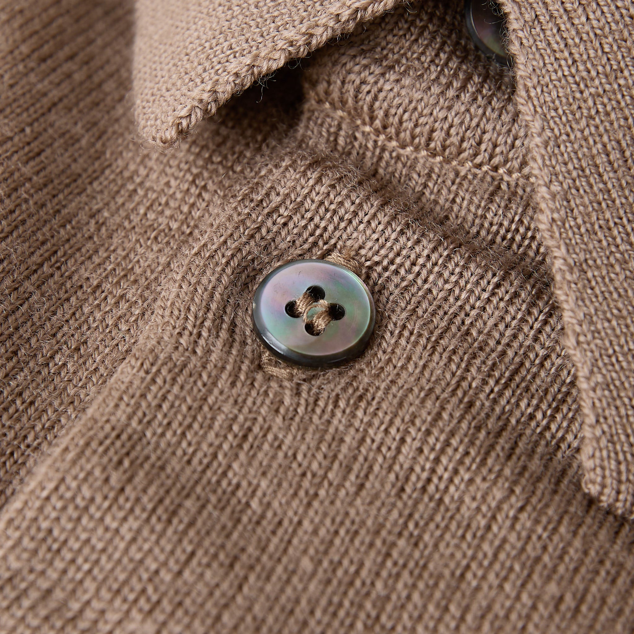 mooncastle | wool polo neck knit sand beige - Image 4