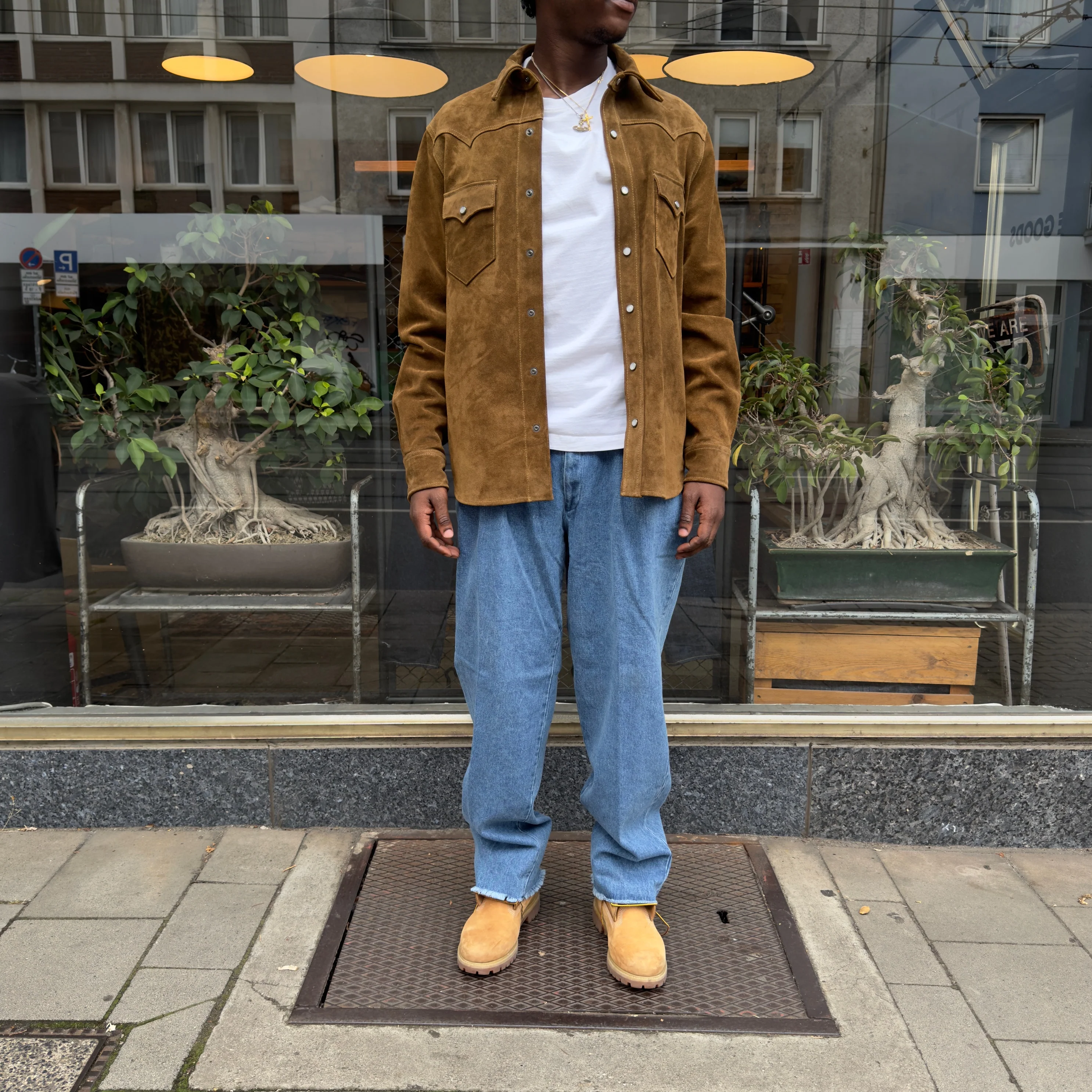 neat | sea island cotton denim chino blue - Image 3