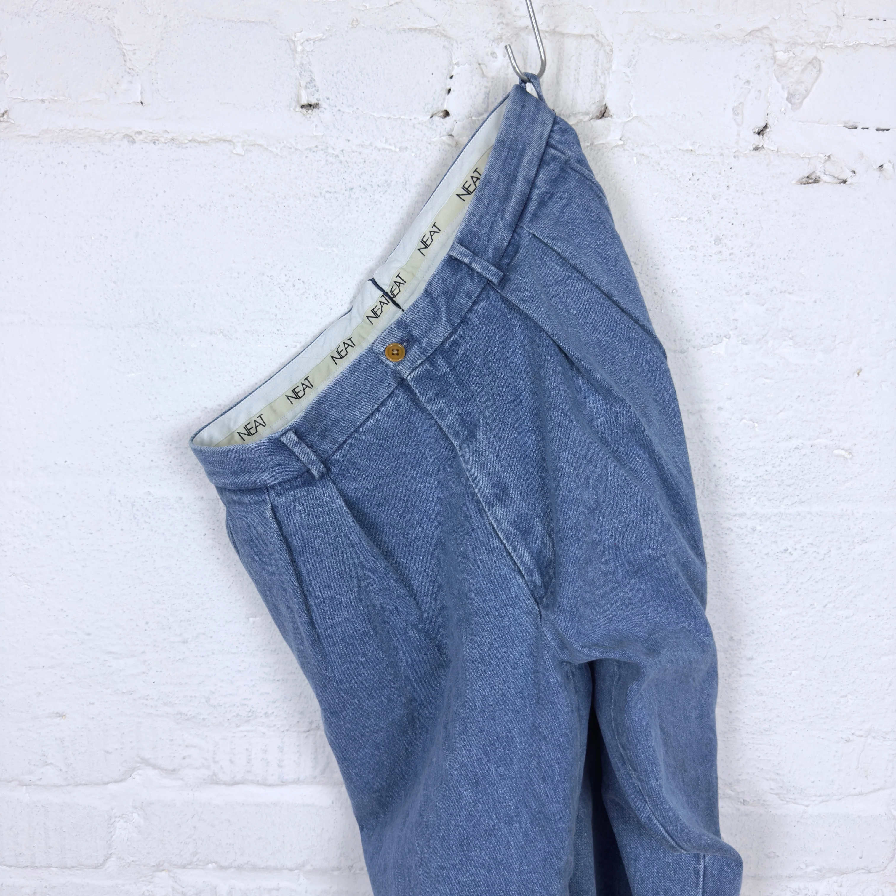 neat | sea island cotton denim chino blue - Image 4