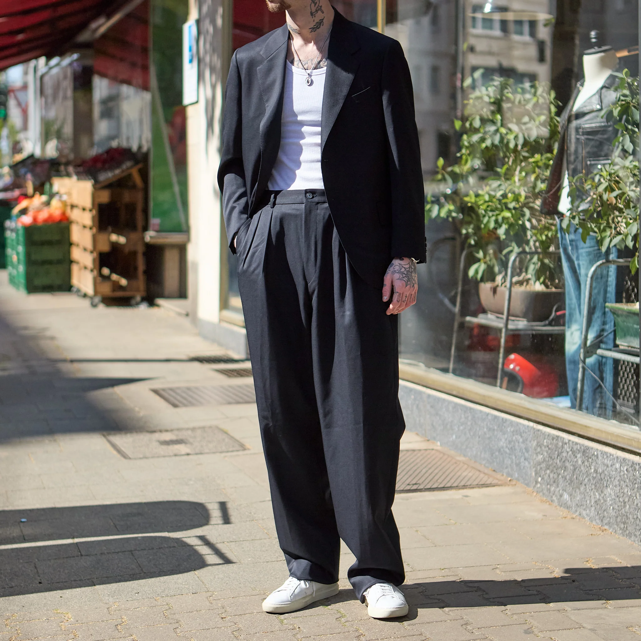 neat | wool gabardine locksmith jacket navy - Image 3