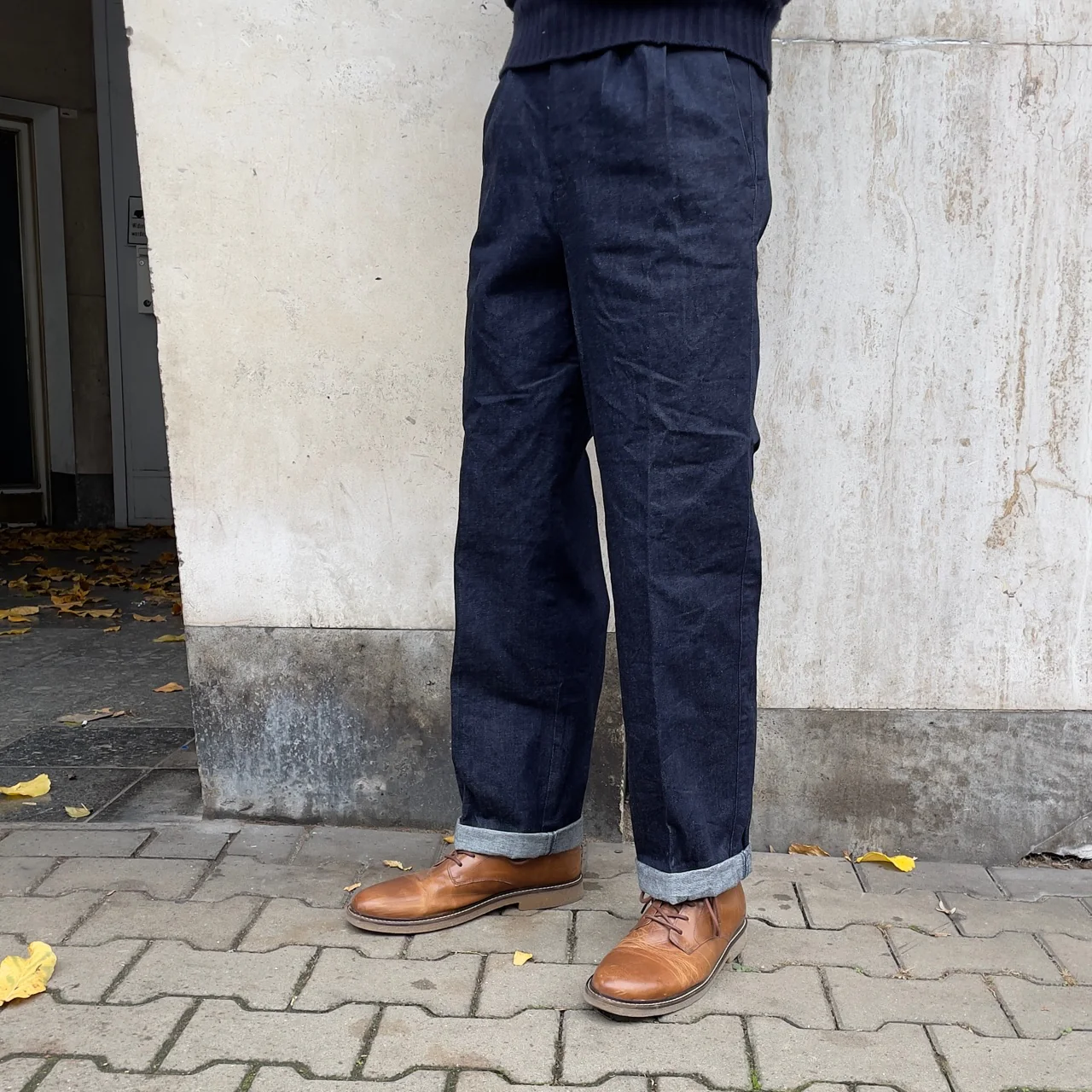 nimude | guru 10.5oz pleated denim trousers - Image 3