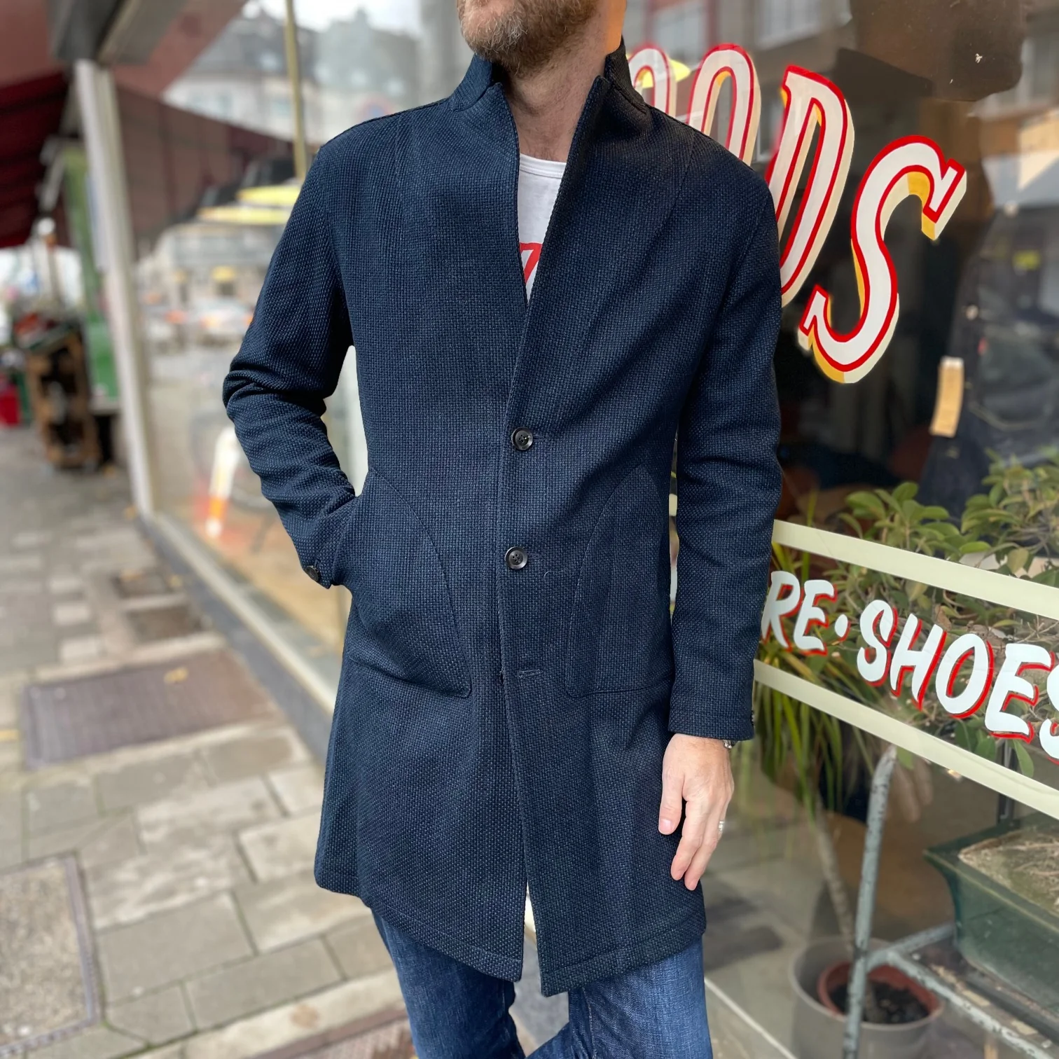 nine lives | indigo sashiko duster coat - Image 2