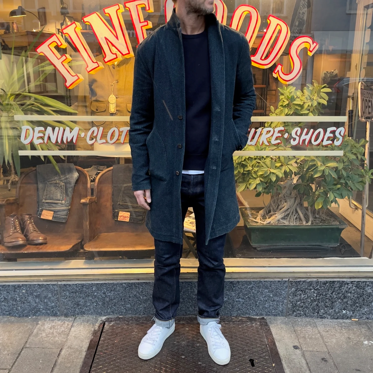 nine lives | indigo sashiko duster coat - Image 5