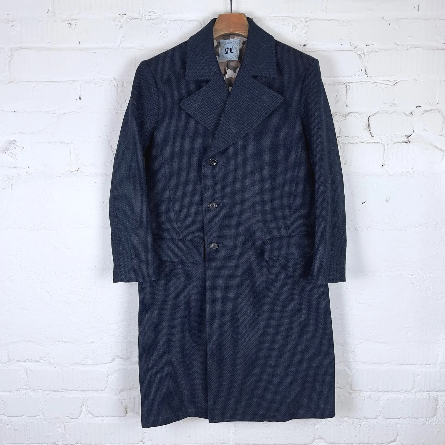 nine lives | indigo sashiko ulster coat