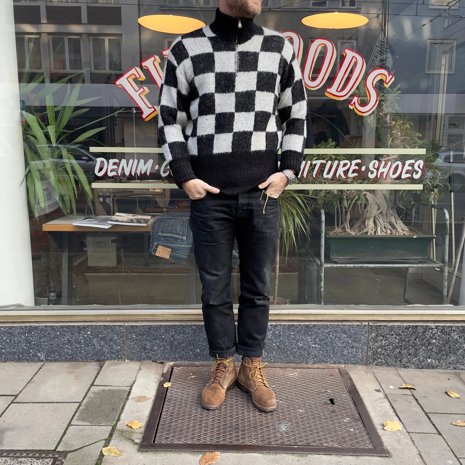 nine lives | mohair cobain in the membrane sweater - racing black & white - Image 3
