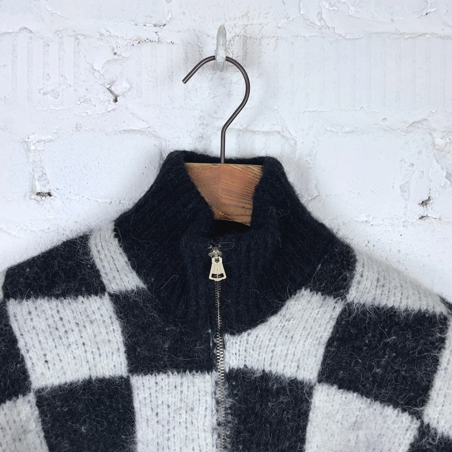 nine lives | mohair cobain in the membrane sweater - racing black & white - Image 4