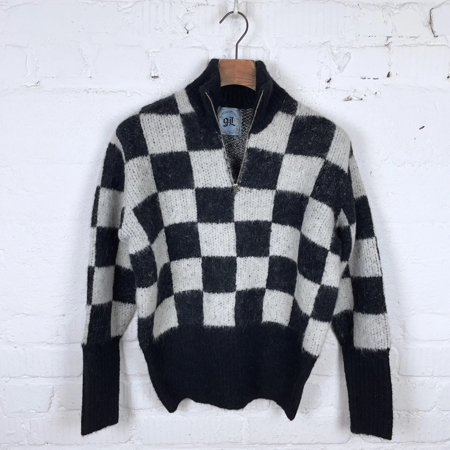 nine lives | mohair cobain in the membrane sweater - racing black & white - Image 6