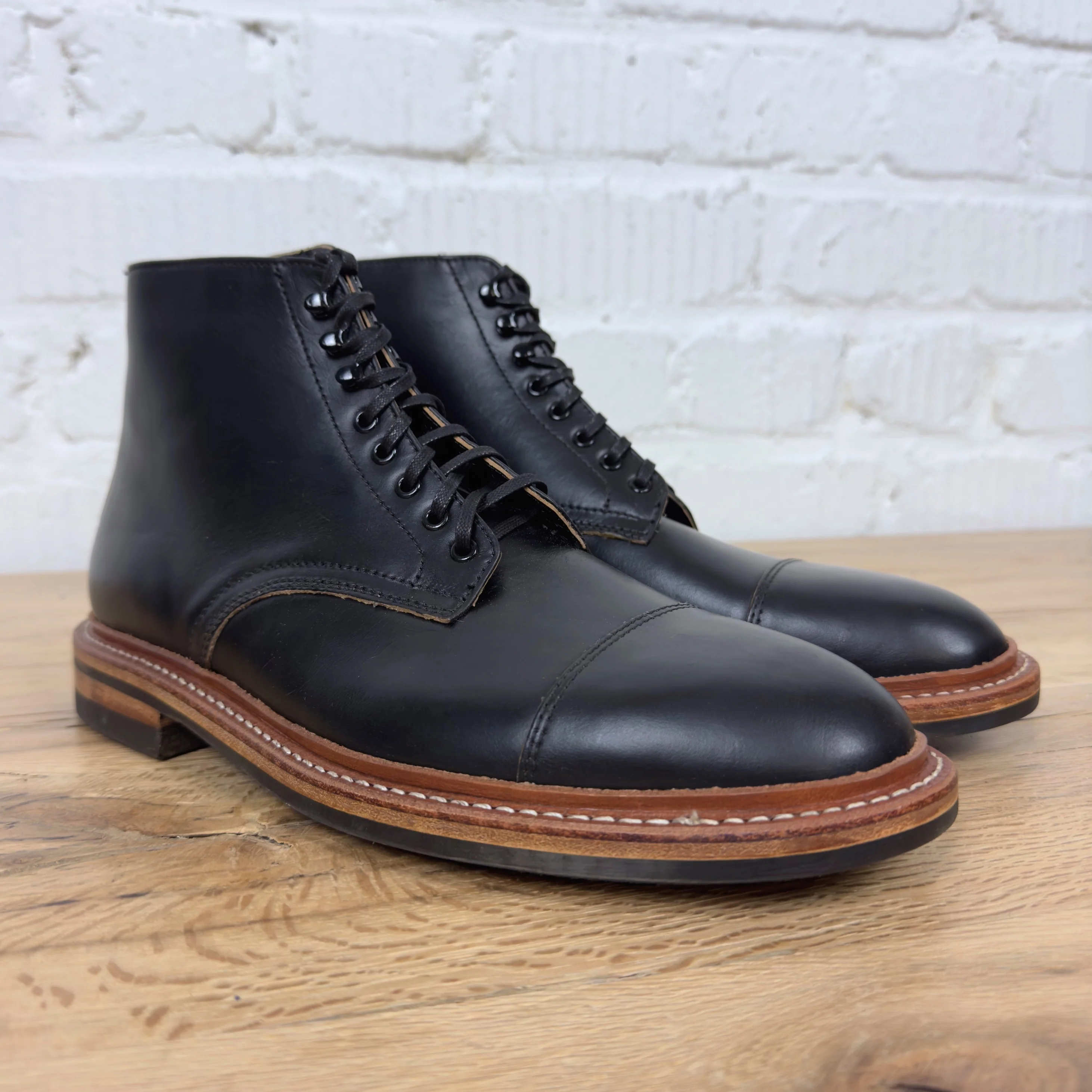 oak street bootmakers | black dainite cap-toe lakeshore boot - Image 2