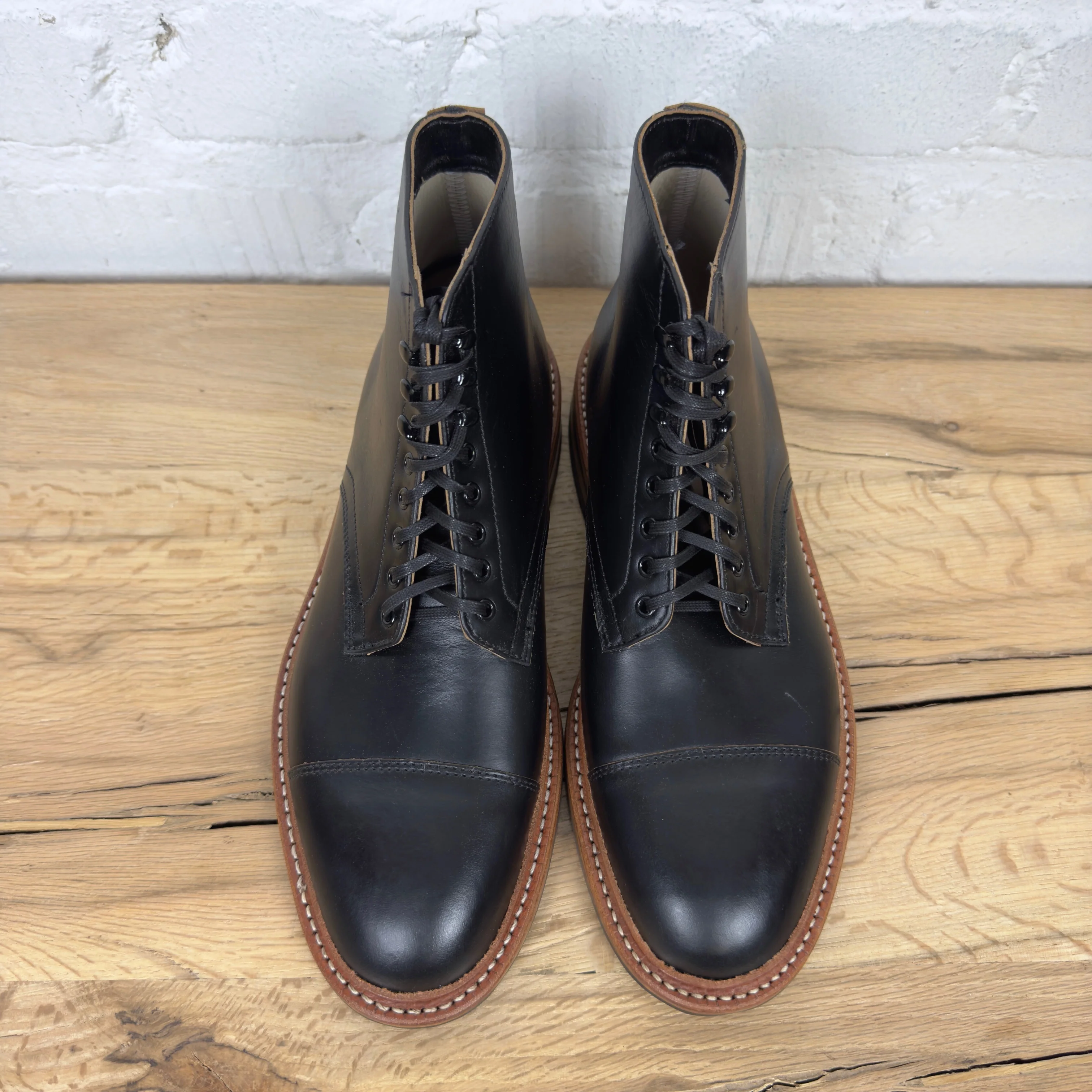 oak street bootmakers | black dainite cap-toe lakeshore boot - Image 3