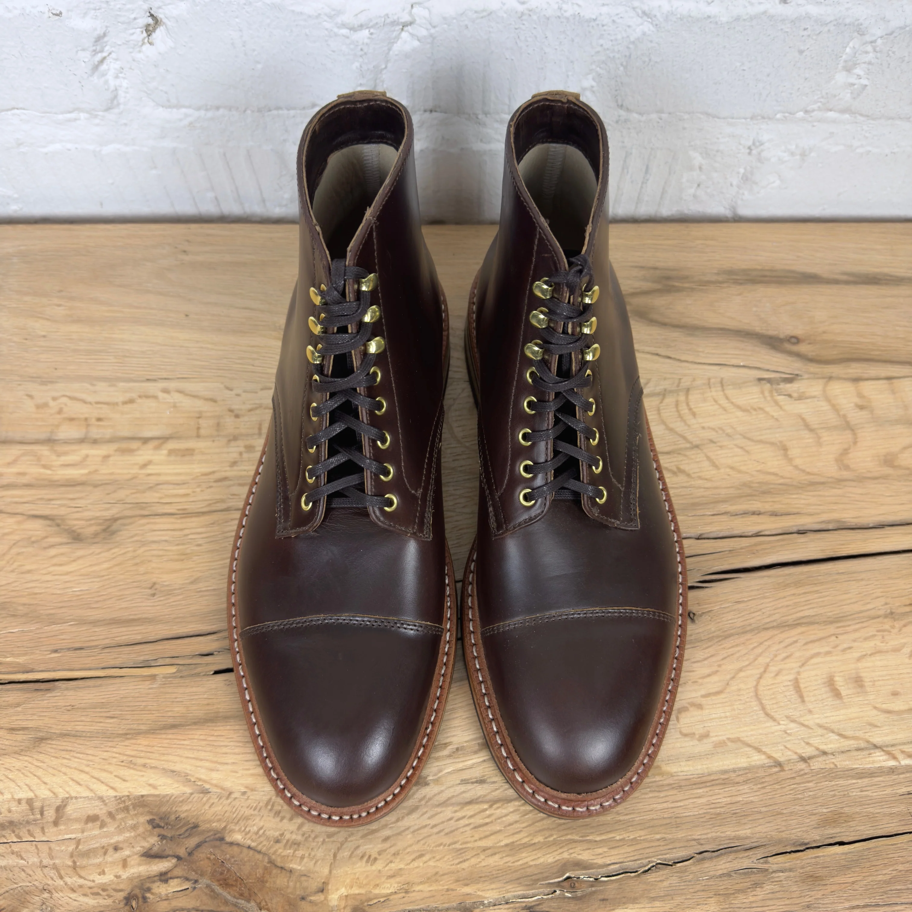 oak street bootmakers | brown dainite cap-toe lakeshore boot - Image 3