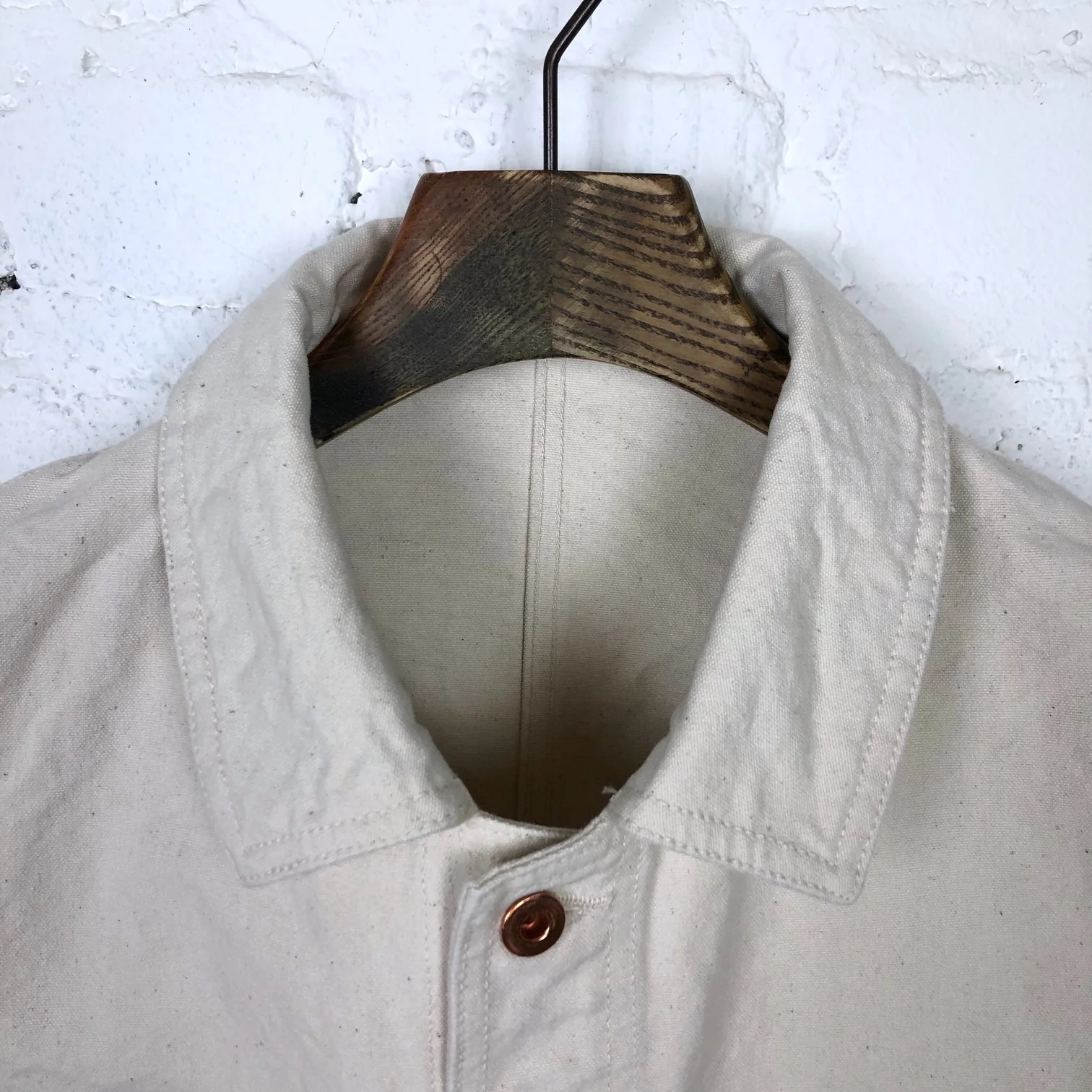 old but gold | french work jacket hampu (duck canvas) ecru - Image 5