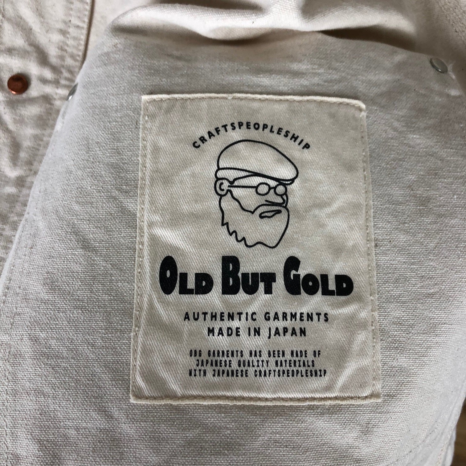 old but gold | french work jacket hampu (duck canvas) ecru - Image 7