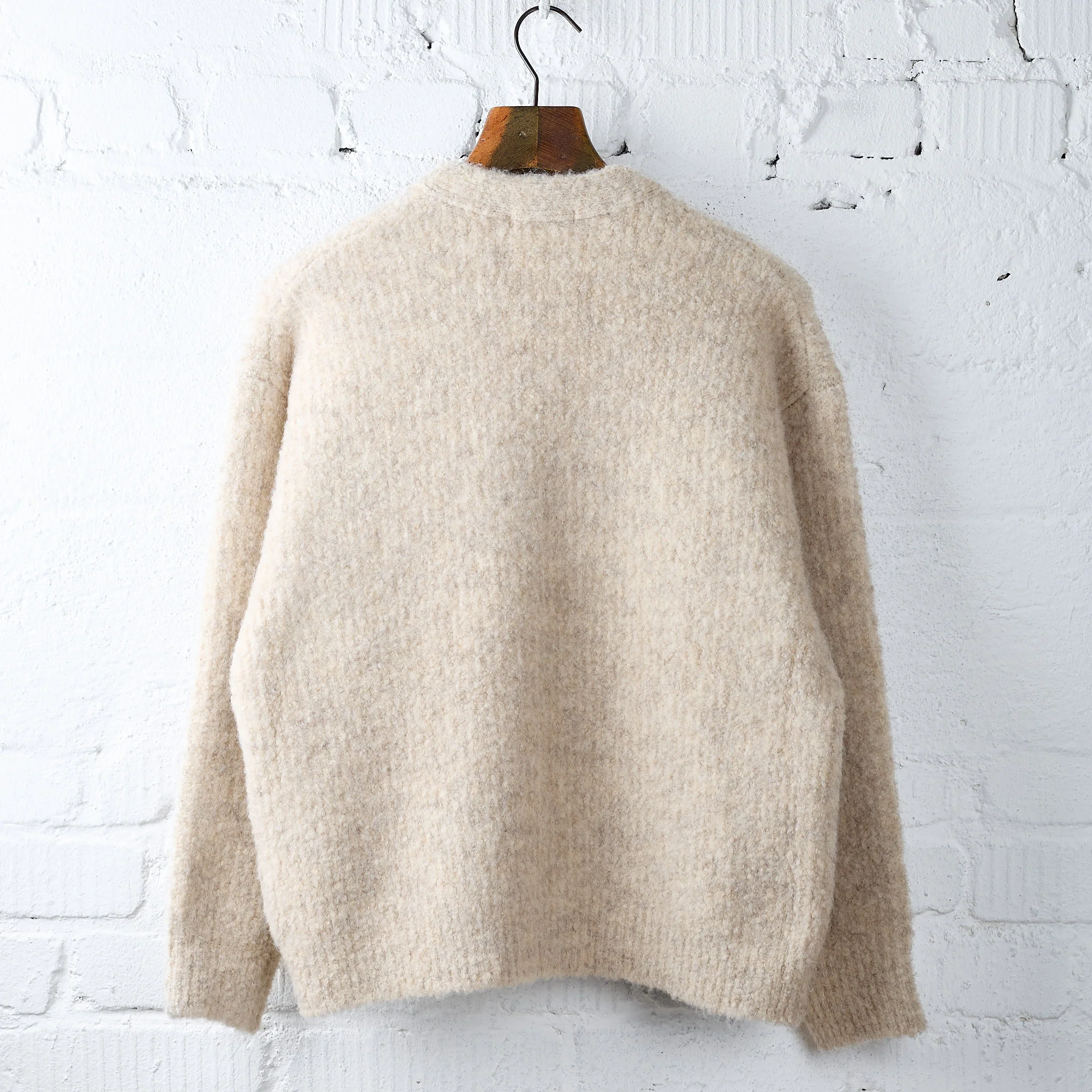 old joe brand | boucle alpaka zip cardigan - ivory - Image 3