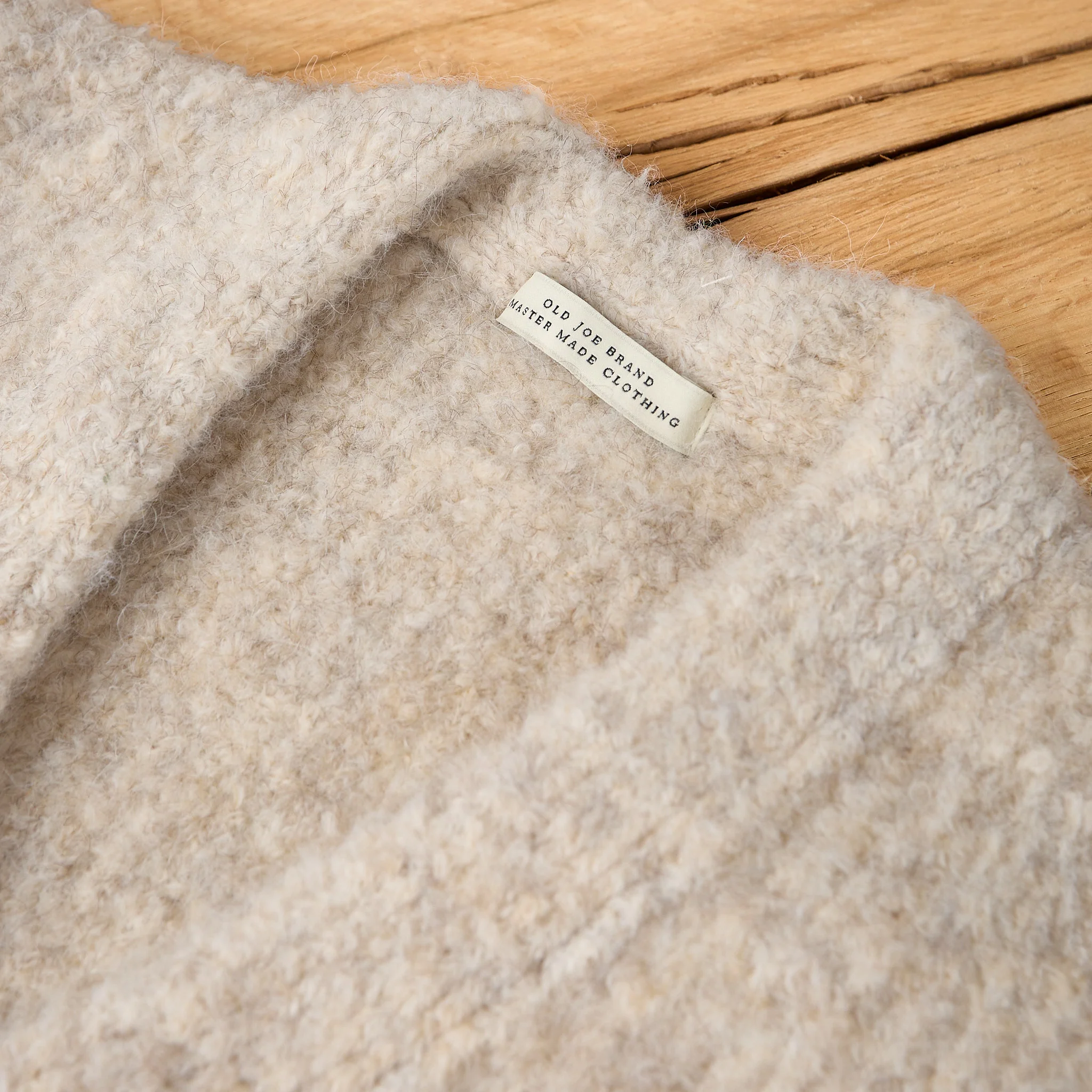 old joe brand | boucle alpaka zip cardigan - ivory - Image 4
