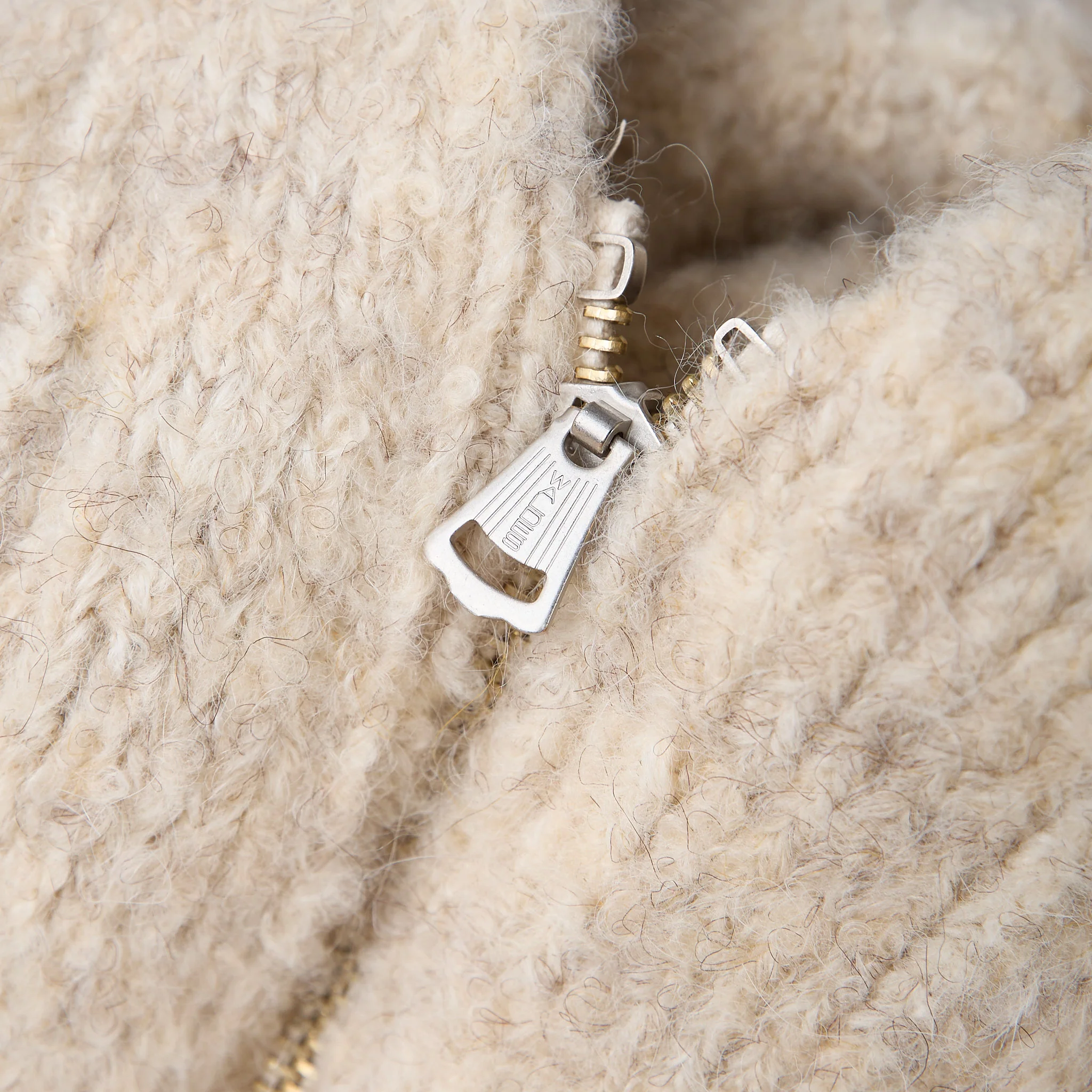 old joe brand | boucle alpaka zip cardigan - ivory - Image 5