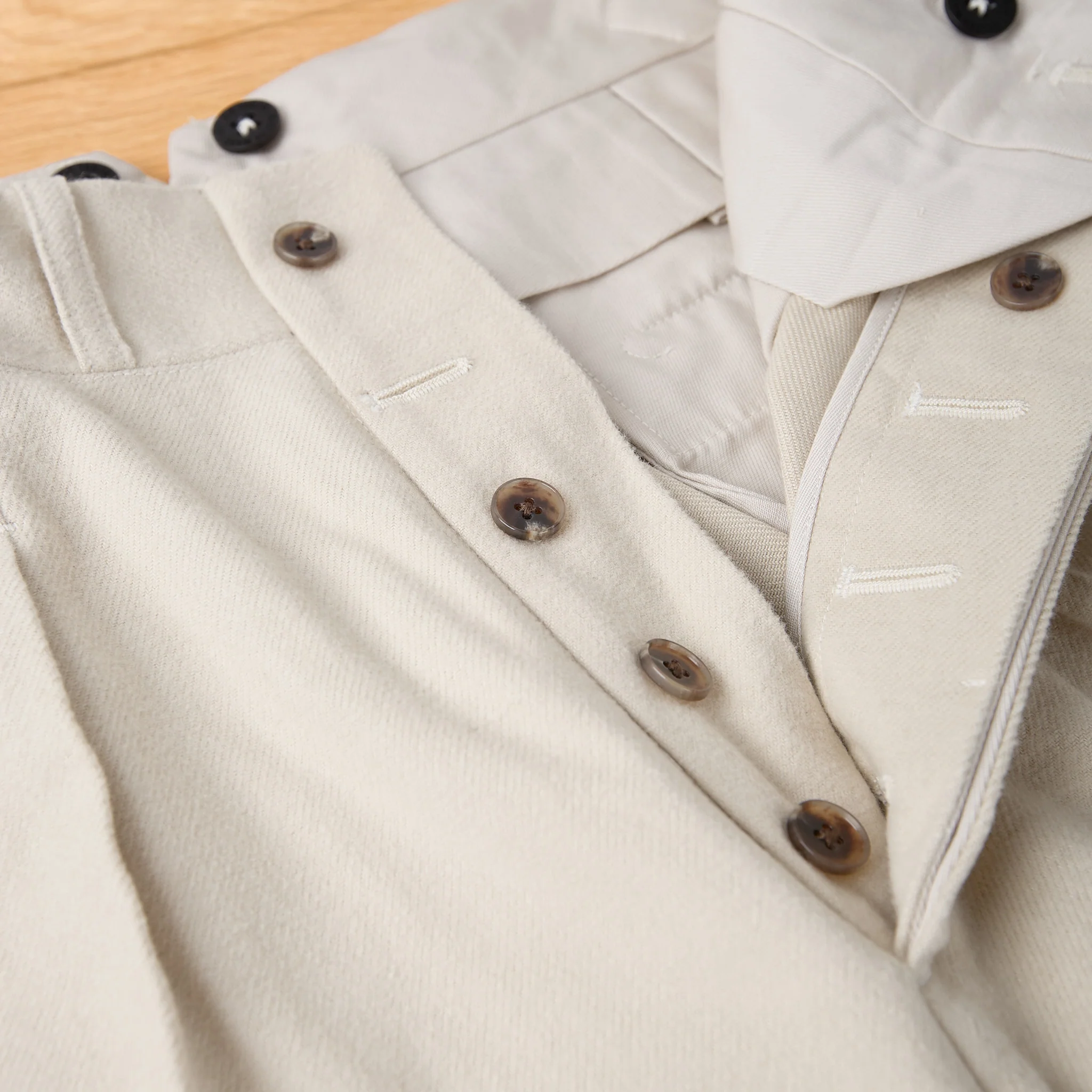 old joe brand | double-pleated smarty trouser - bone - Image 3