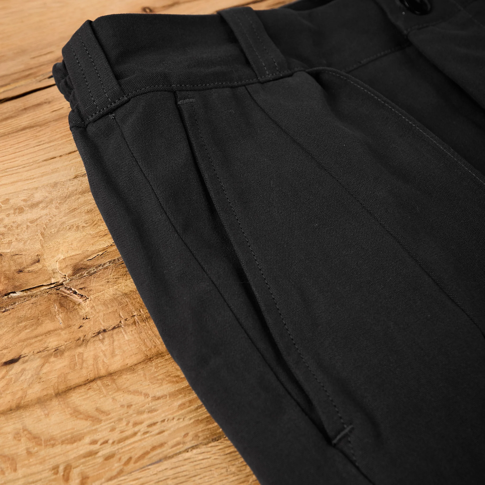 old joe brand | front tuck army trouser - black - Image 5