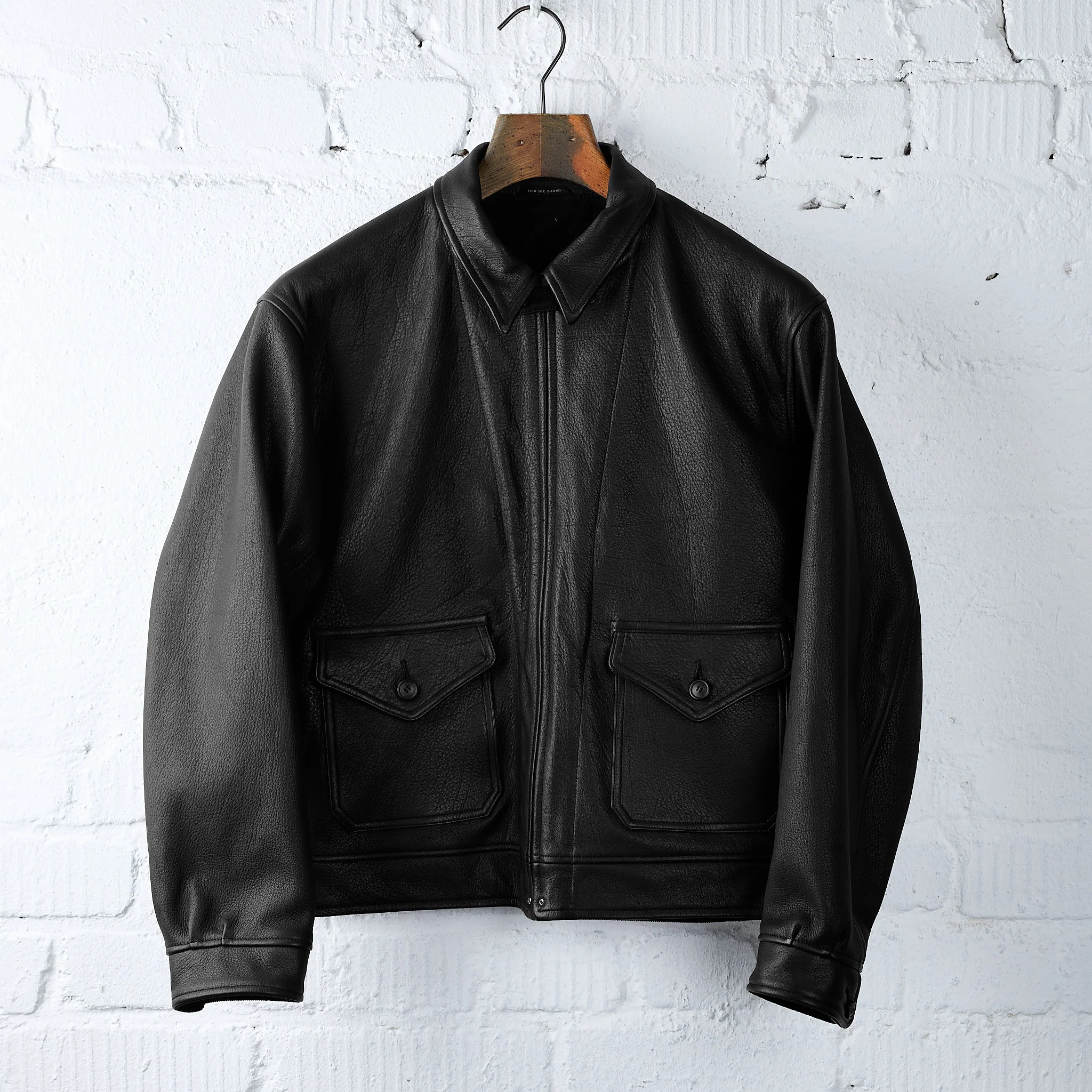 old joe brand | patina deerskin albert jacket - patina black