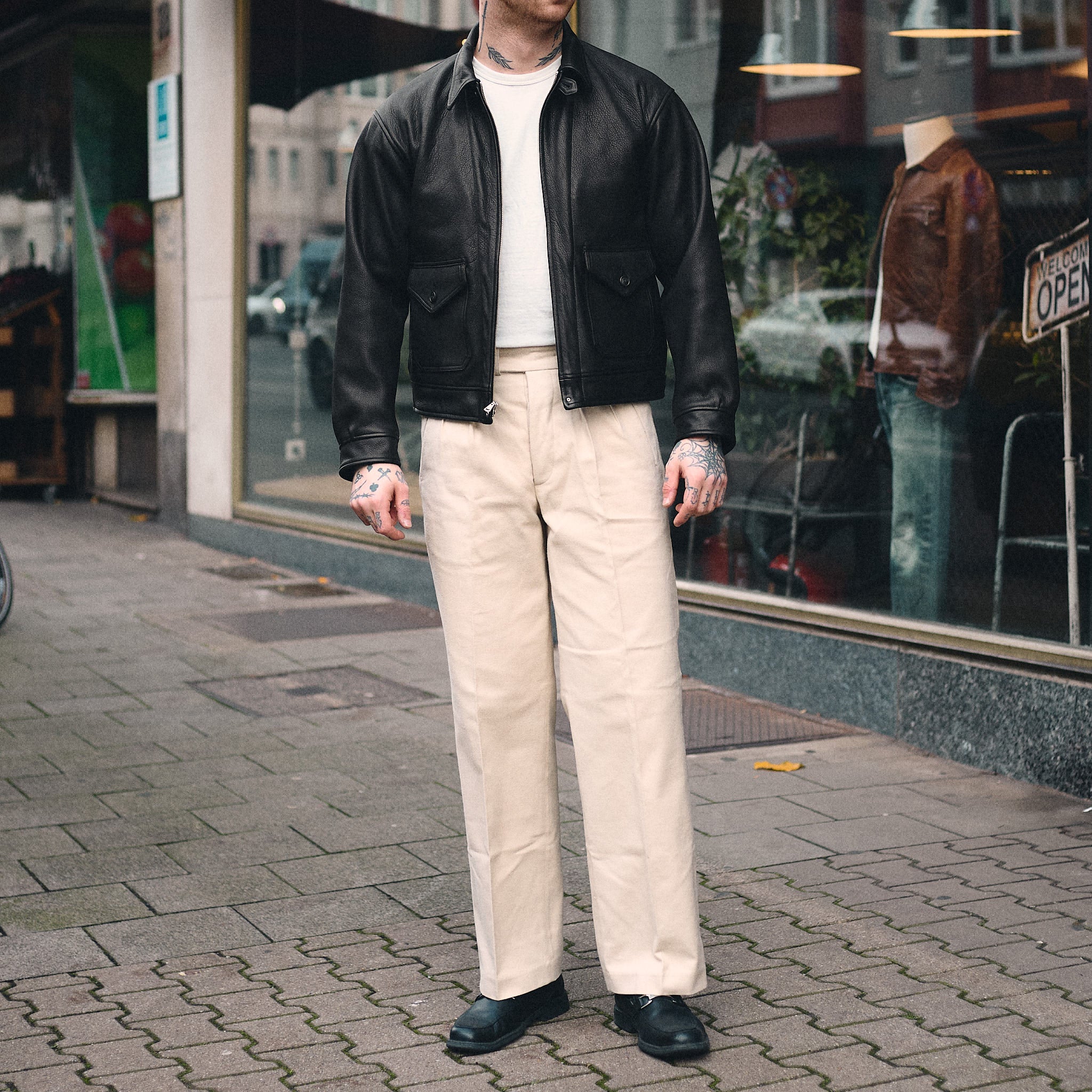 old joe brand | patina deerskin albert jacket - patina black - Image 3