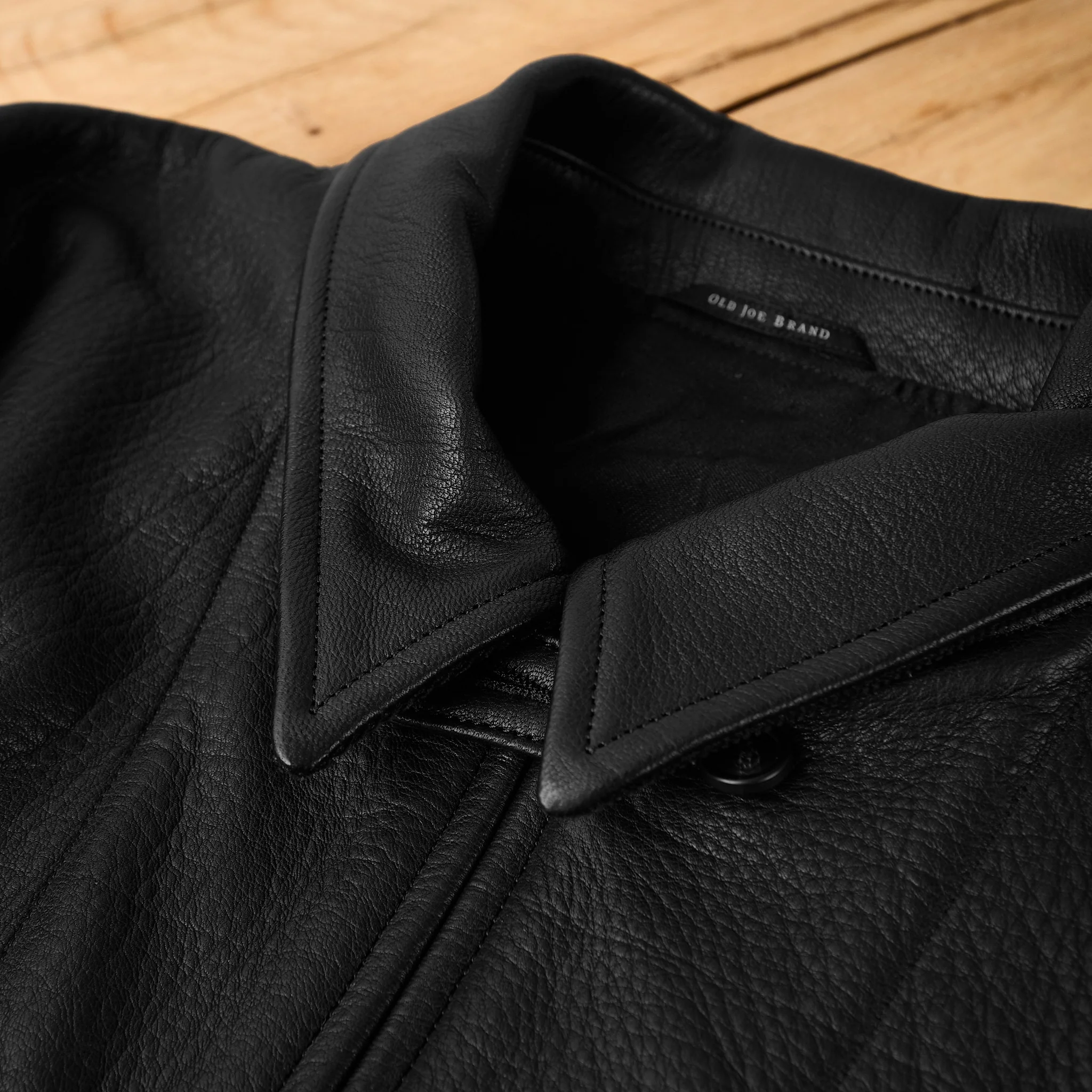 old joe brand | patina deerskin albert jacket - patina black - Image 5