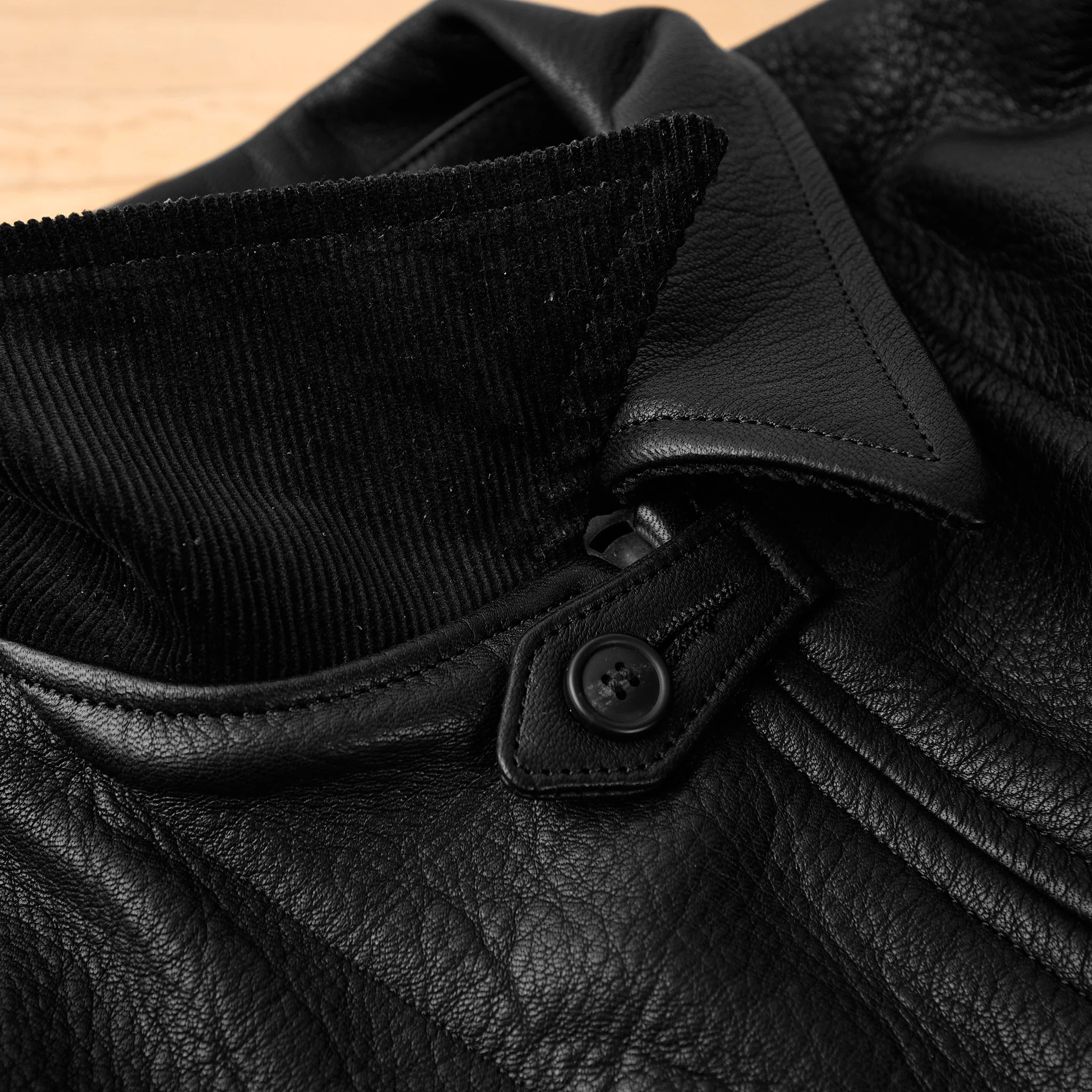 old joe brand | patina deerskin albert jacket - patina black - Image 6