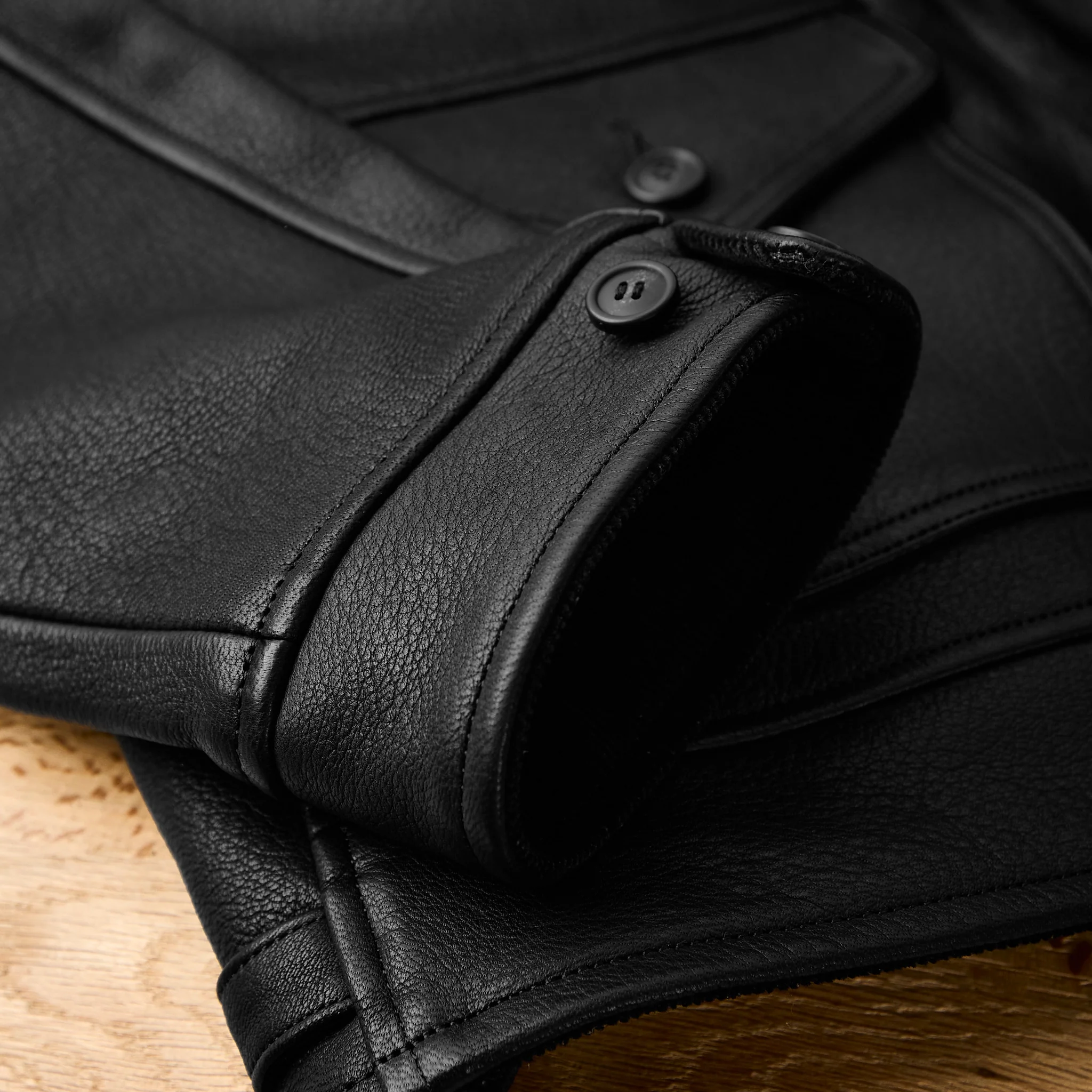 old joe brand | patina deerskin albert jacket - patina black - Image 7